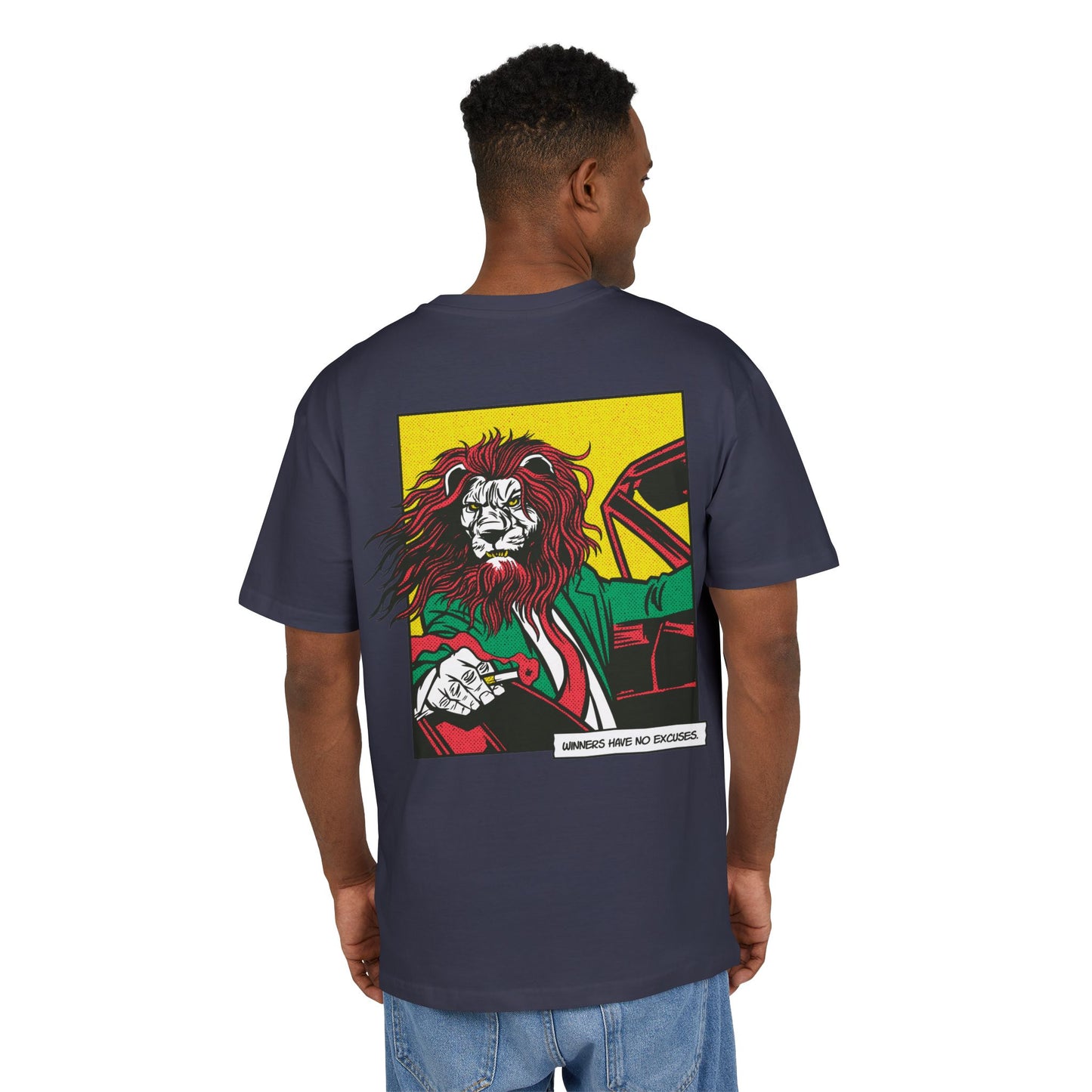 Lion in Car Oversized T-Shirt