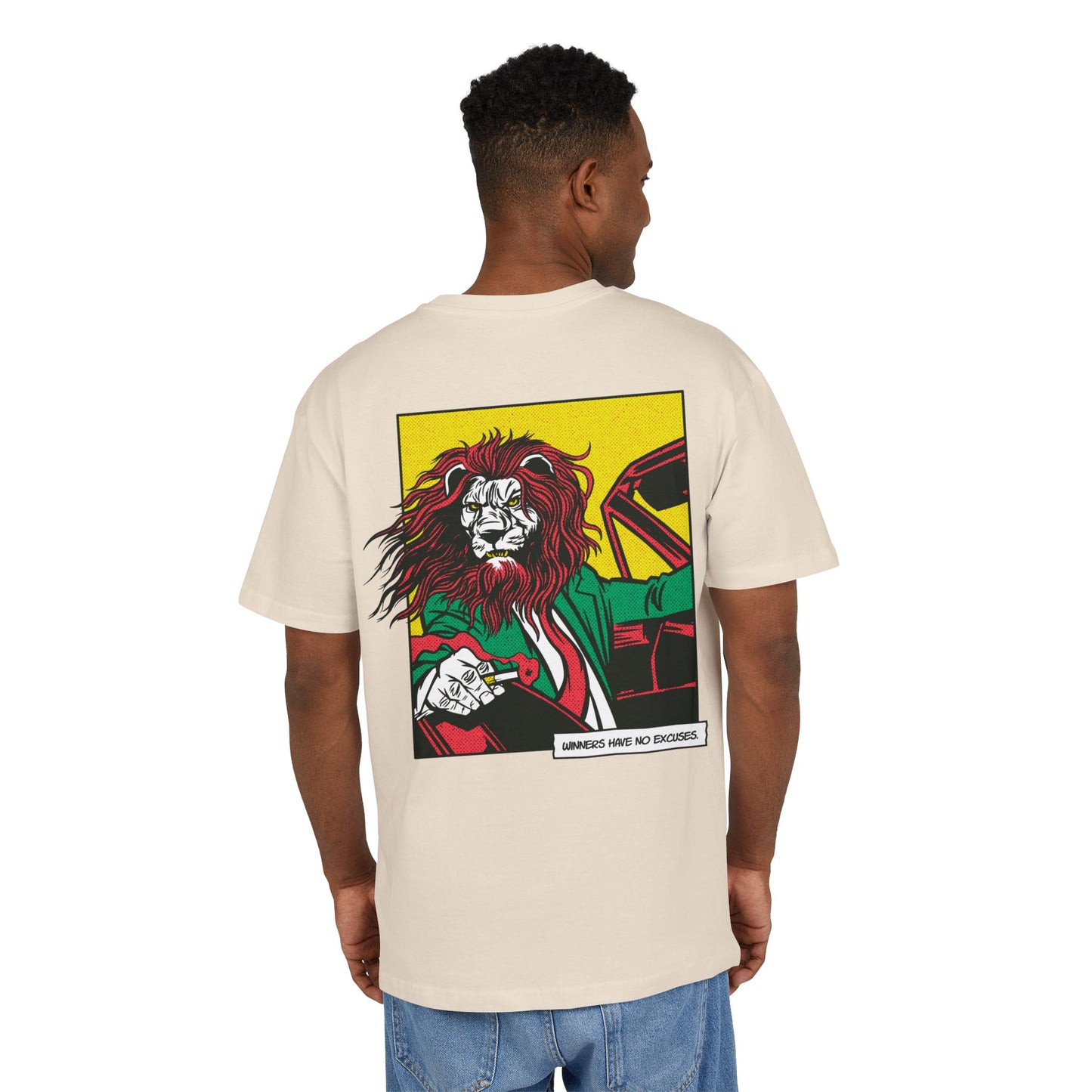 Lion in Car Oversized T-Shirt