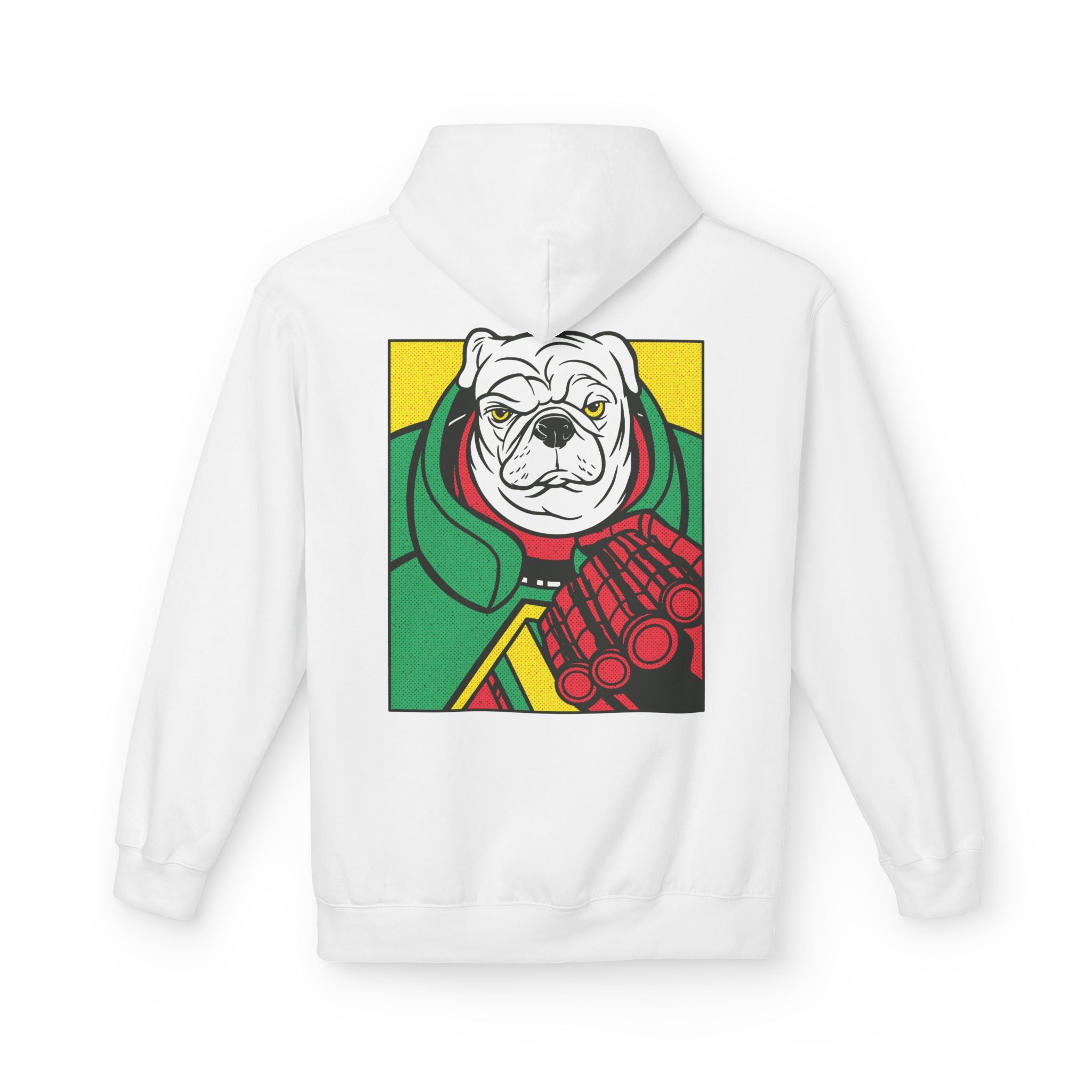 Pug with Fist - Hoodie Back Print