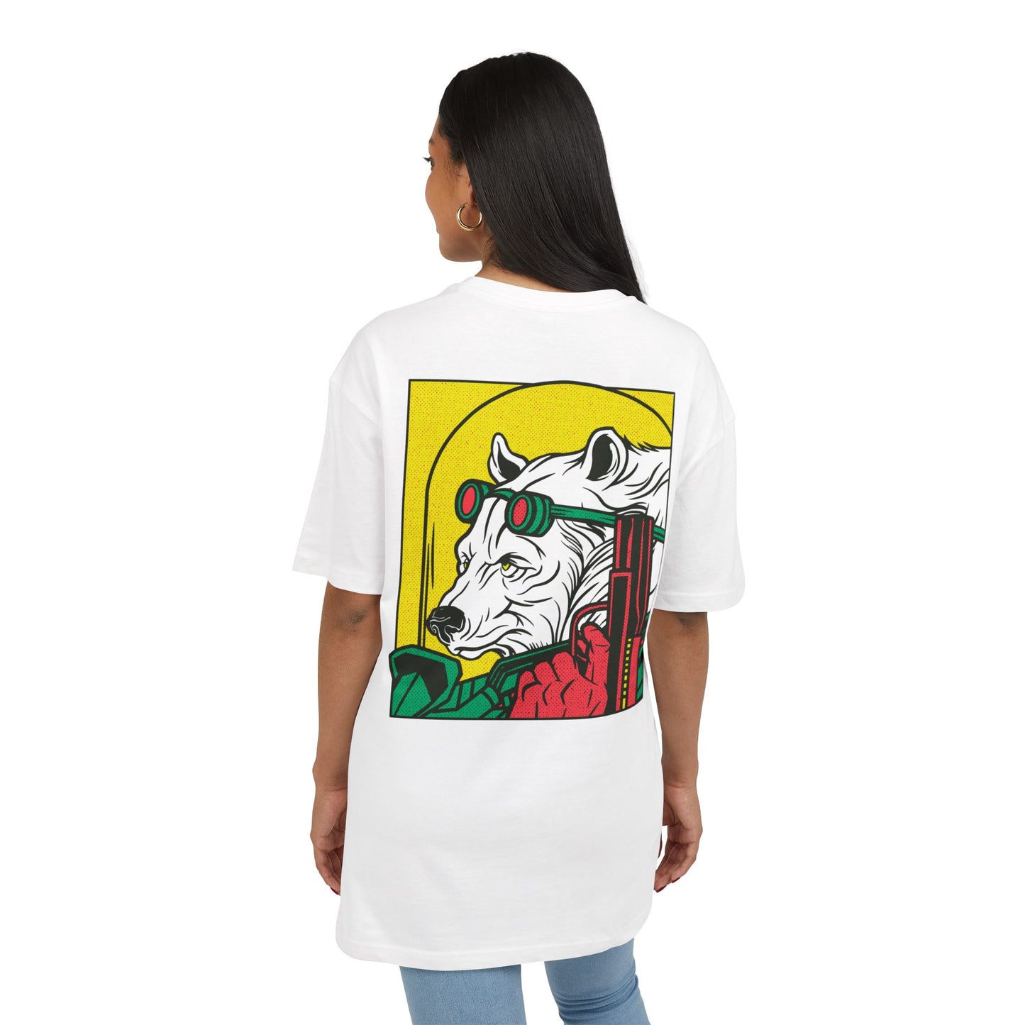 Ice Bear with Gun Oversized T-Shirt