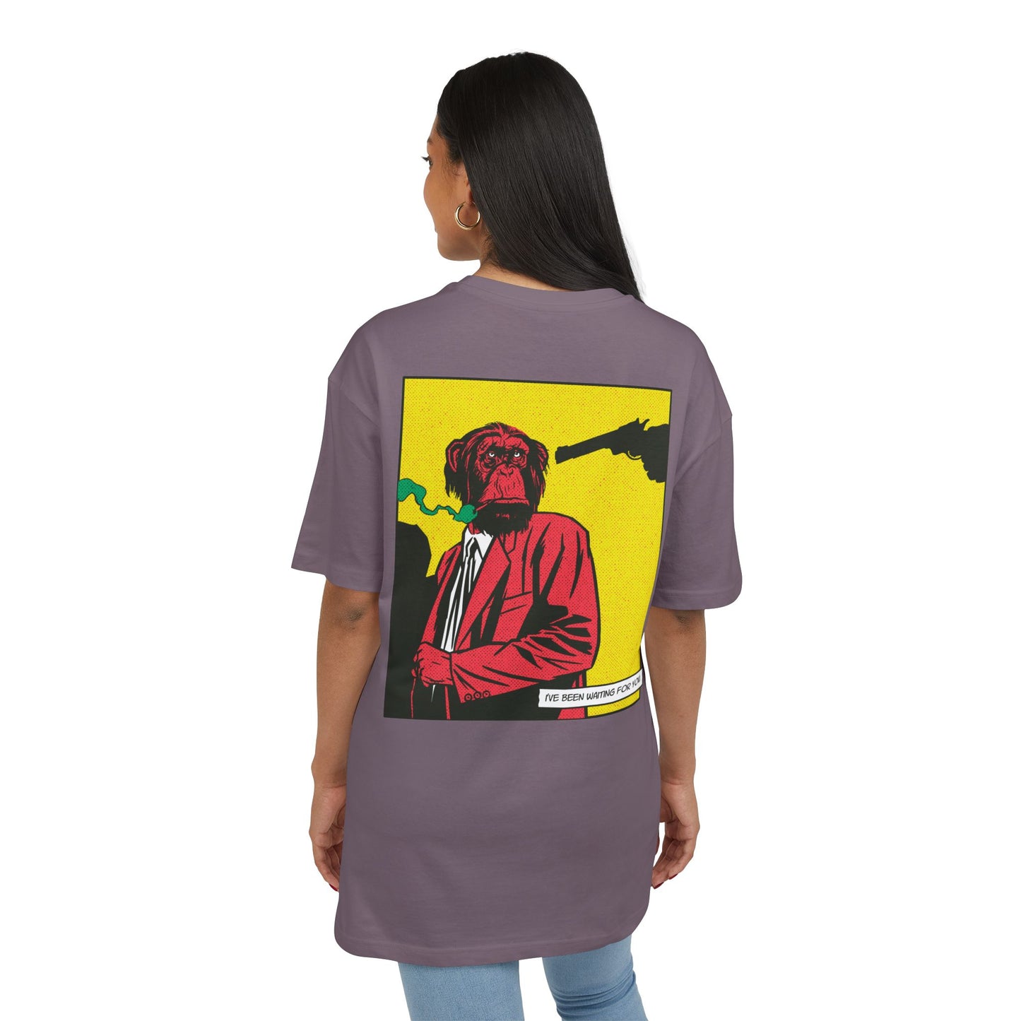 Monkey Smoking Oversized T-Shirt