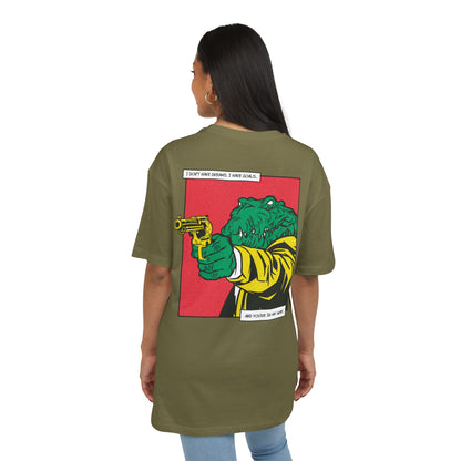 Alligator with Gun Oversized T-Shirt