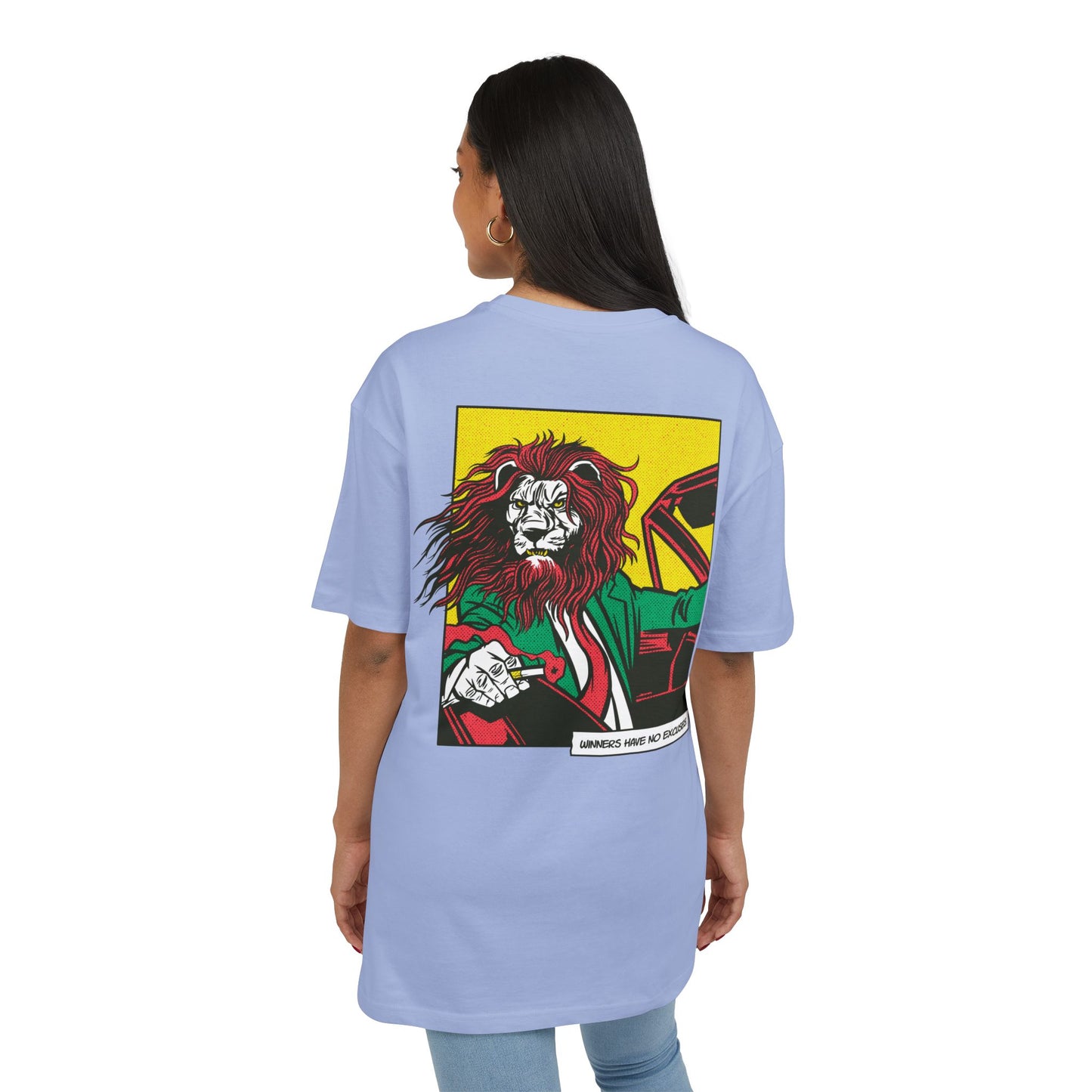 Lion in Car Oversized T-Shirt