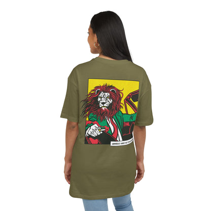 Lion in Car Oversized T-Shirt