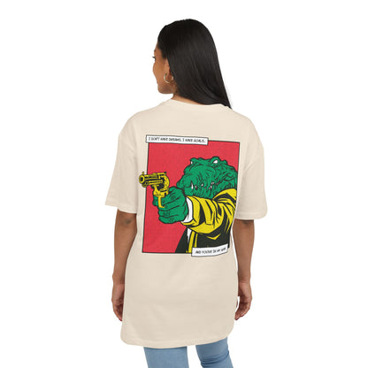 Alligator with Gun Oversized T-Shirt