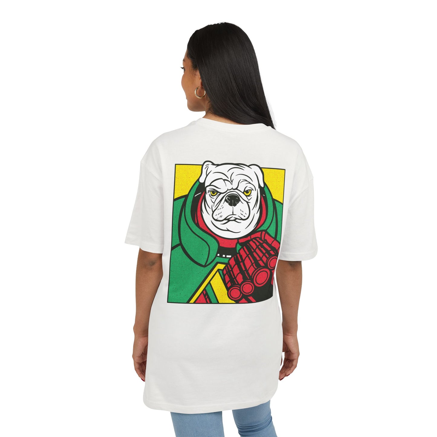 White Pug Oversized T-Shirt