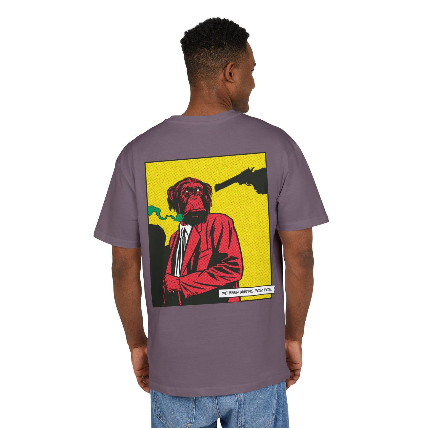 Monkey Smoking Oversized T-Shirt