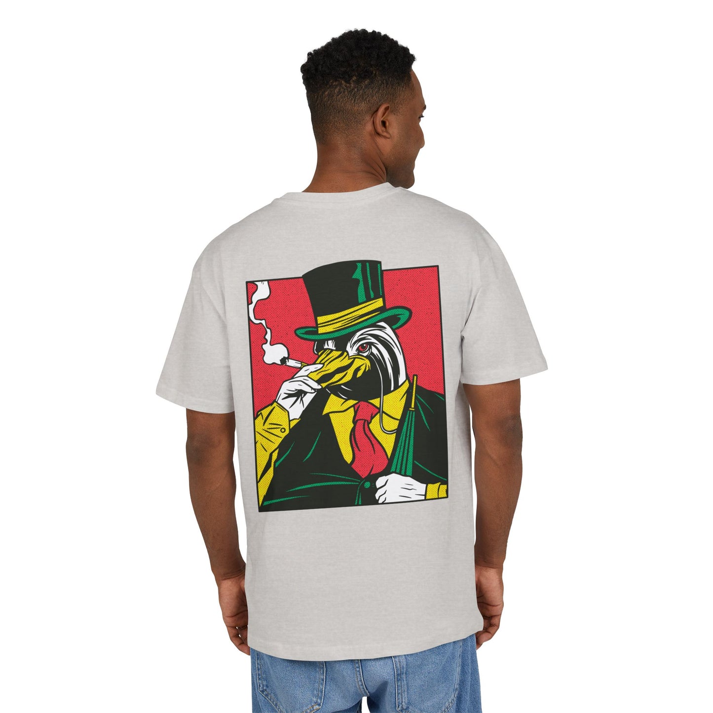 Penguin Smoking Oversized T-Shirt