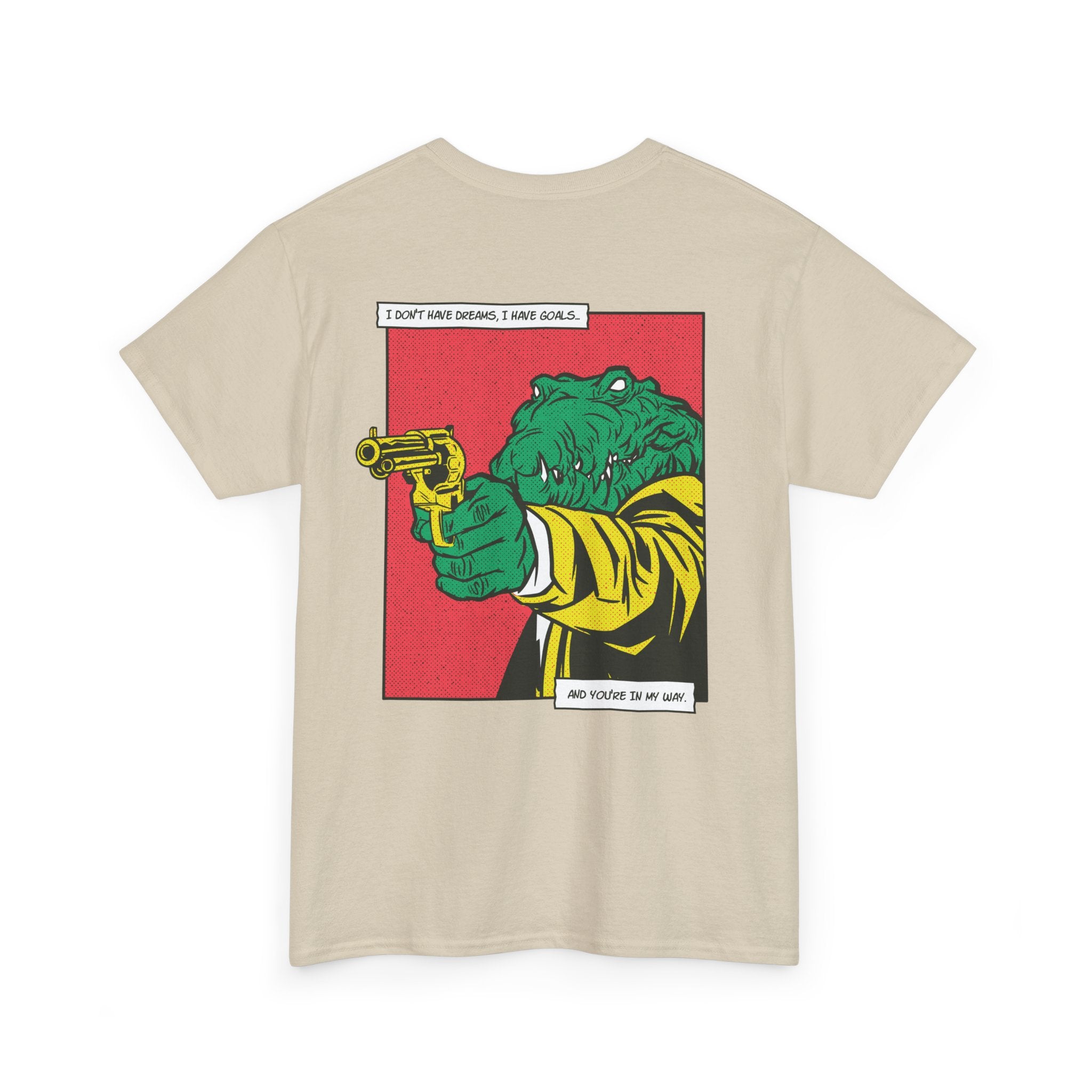 Alligator with Gun - T-Shirt Back Print