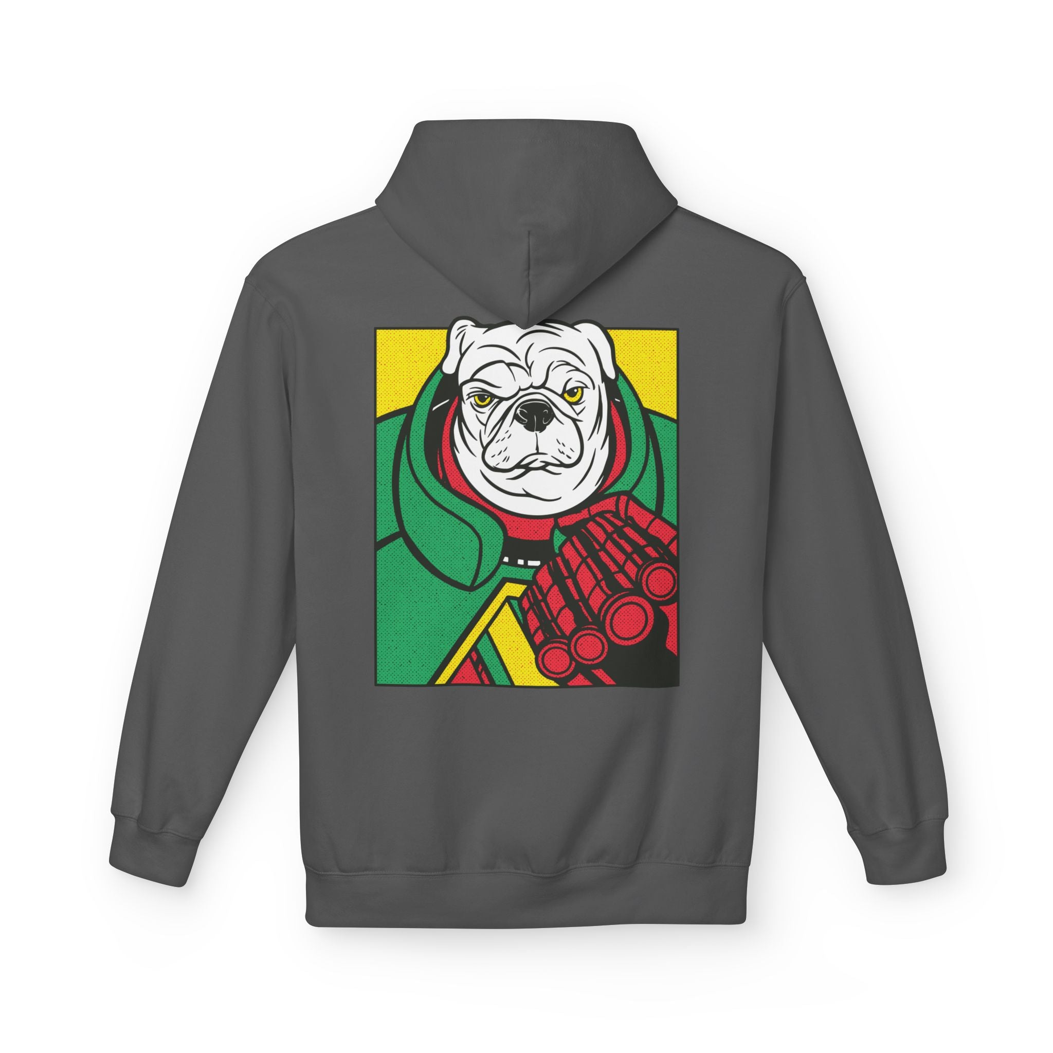 Pug with Fist - Hoodie Back Print