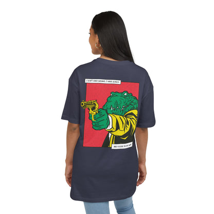 Alligator with Gun Oversized T-Shirt