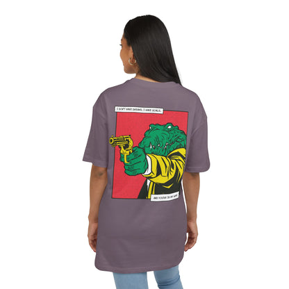 Alligator with Gun Oversized T-Shirt