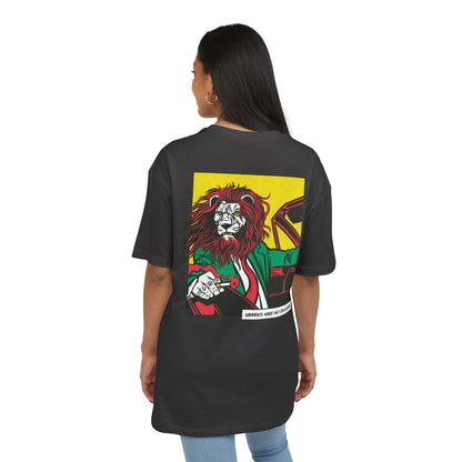 Lion in Car Oversized T-Shirt