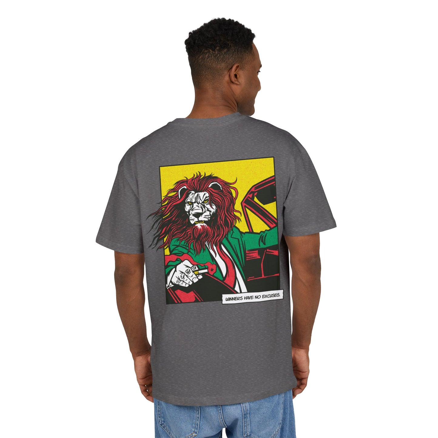Lion in Car Oversized T-Shirt