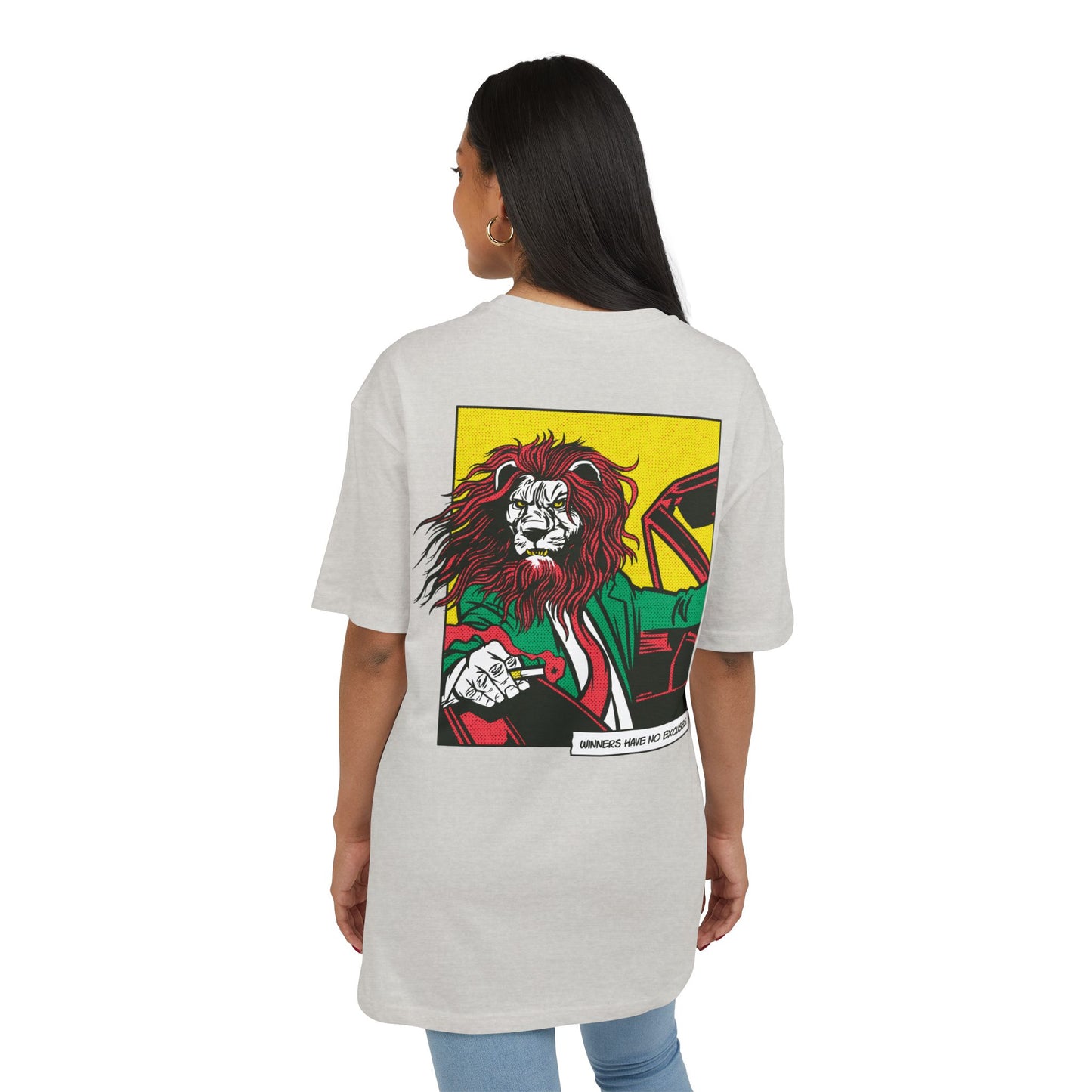 Lion in Car Oversized T-Shirt