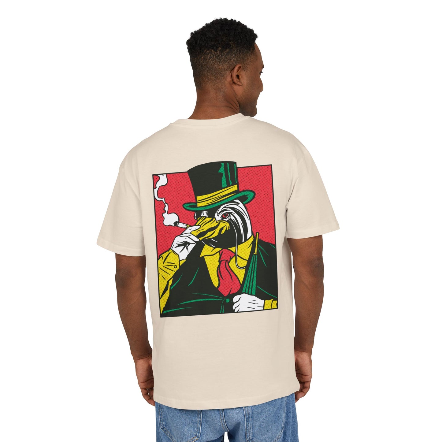 Penguin Smoking Oversized T-Shirt