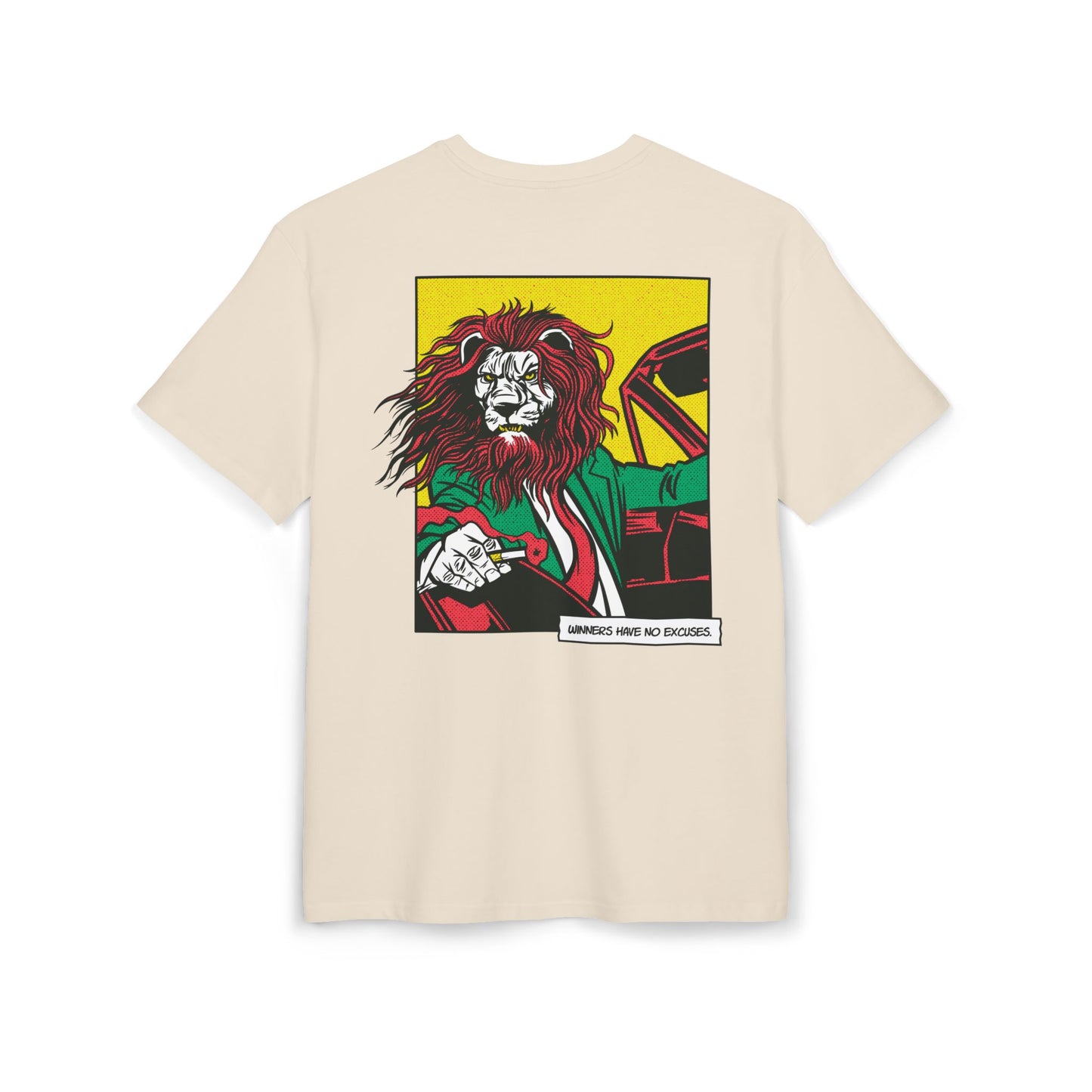 Lion in Car Oversized T-Shirt