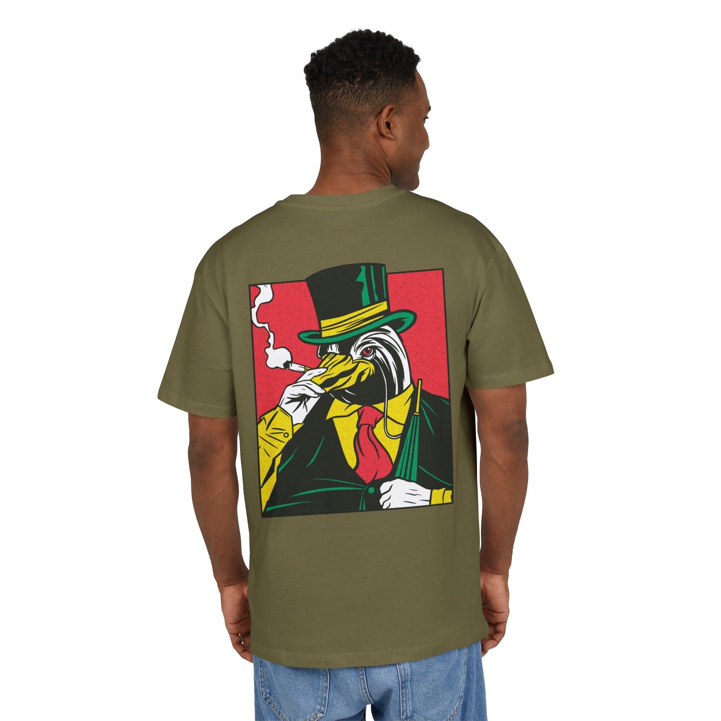 Penguin Smoking Oversized T-Shirt