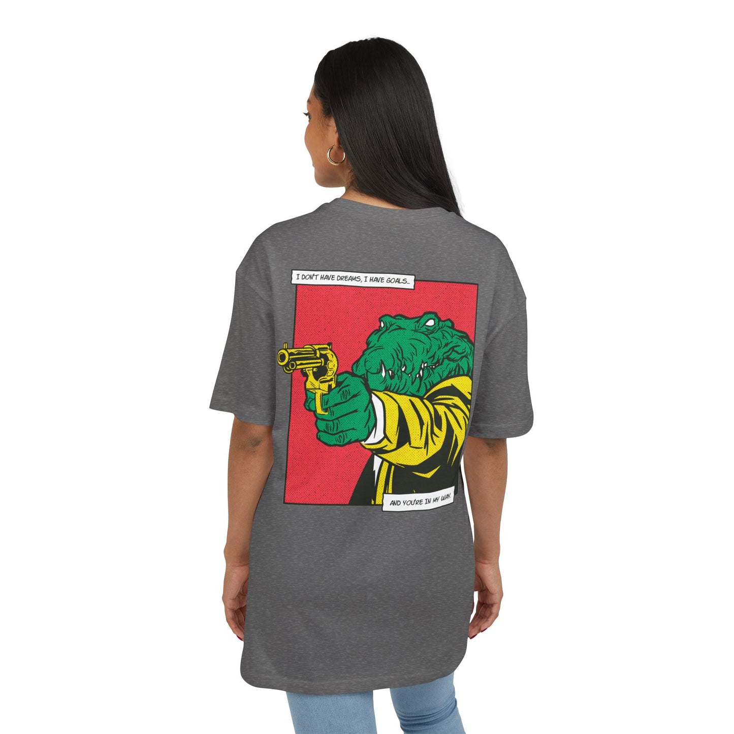 Alligator with Gun Oversized T-Shirt