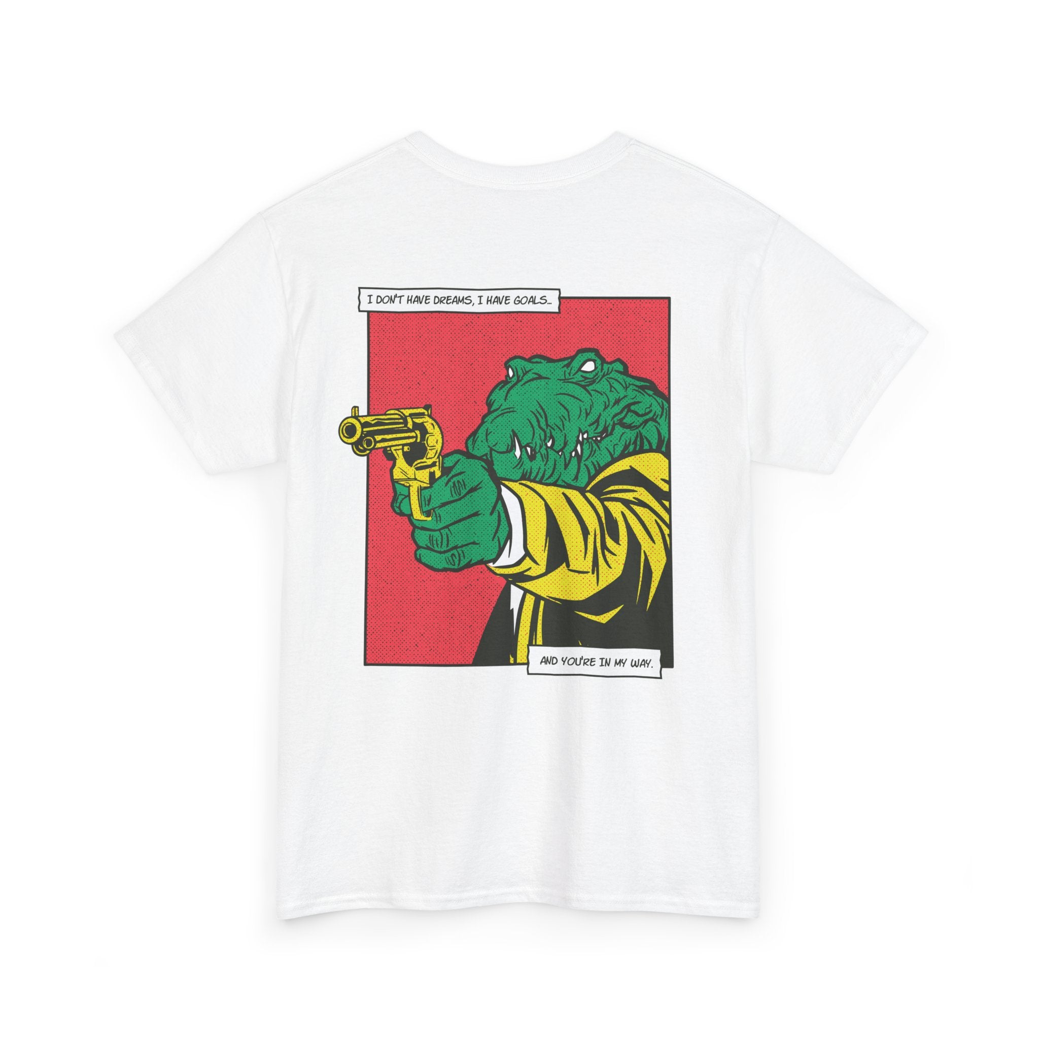 Alligator with Gun - T-Shirt Back Print