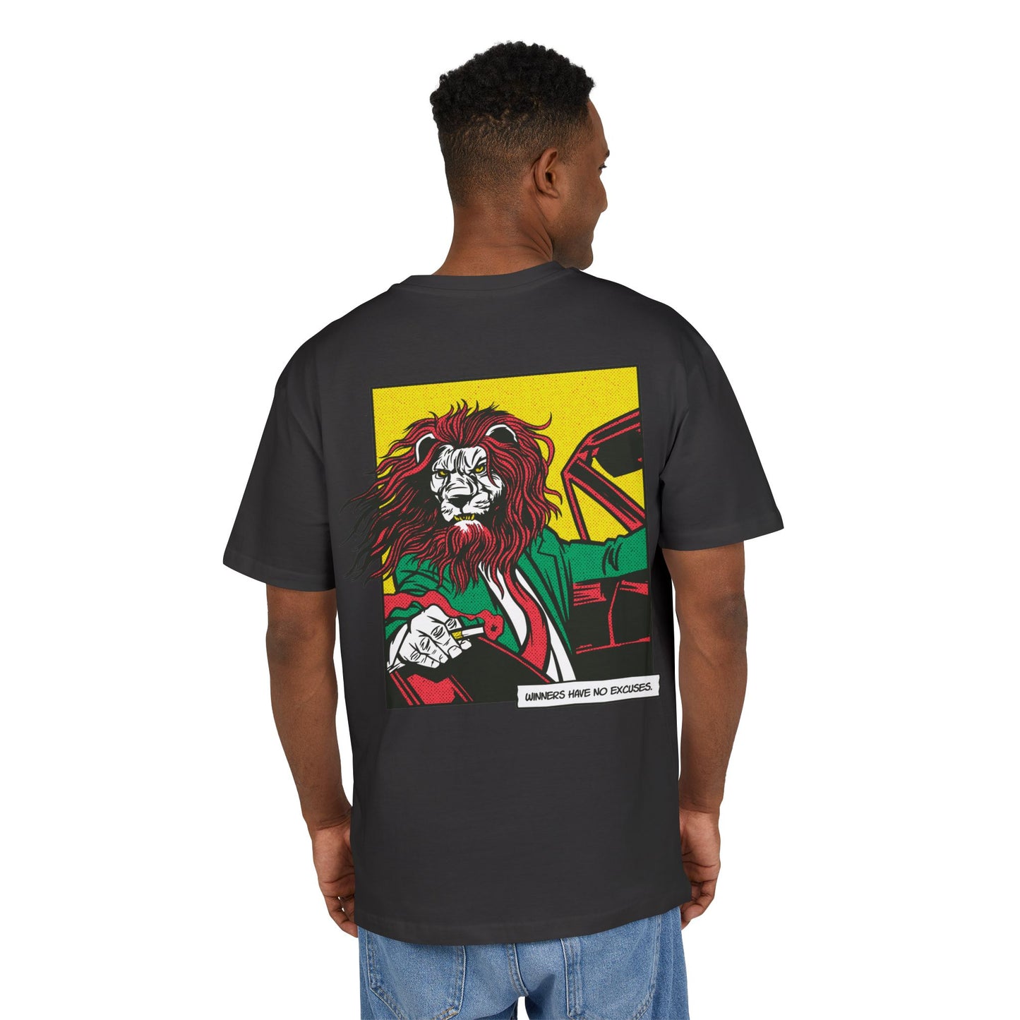 Lion in Car Oversized T-Shirt