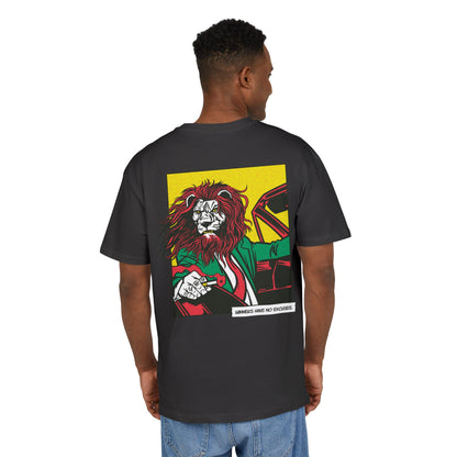 Lion in Car Oversized T-Shirt