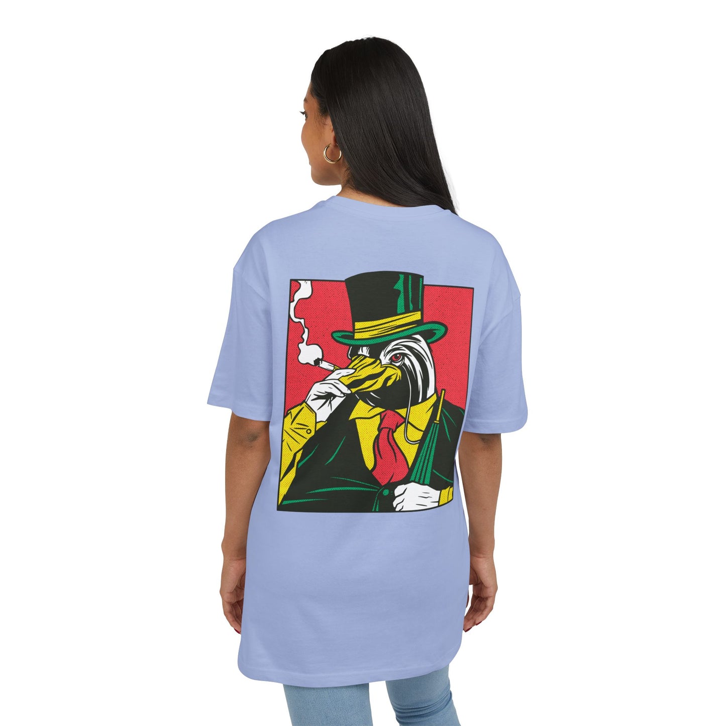 Penguin Smoking Oversized T-Shirt