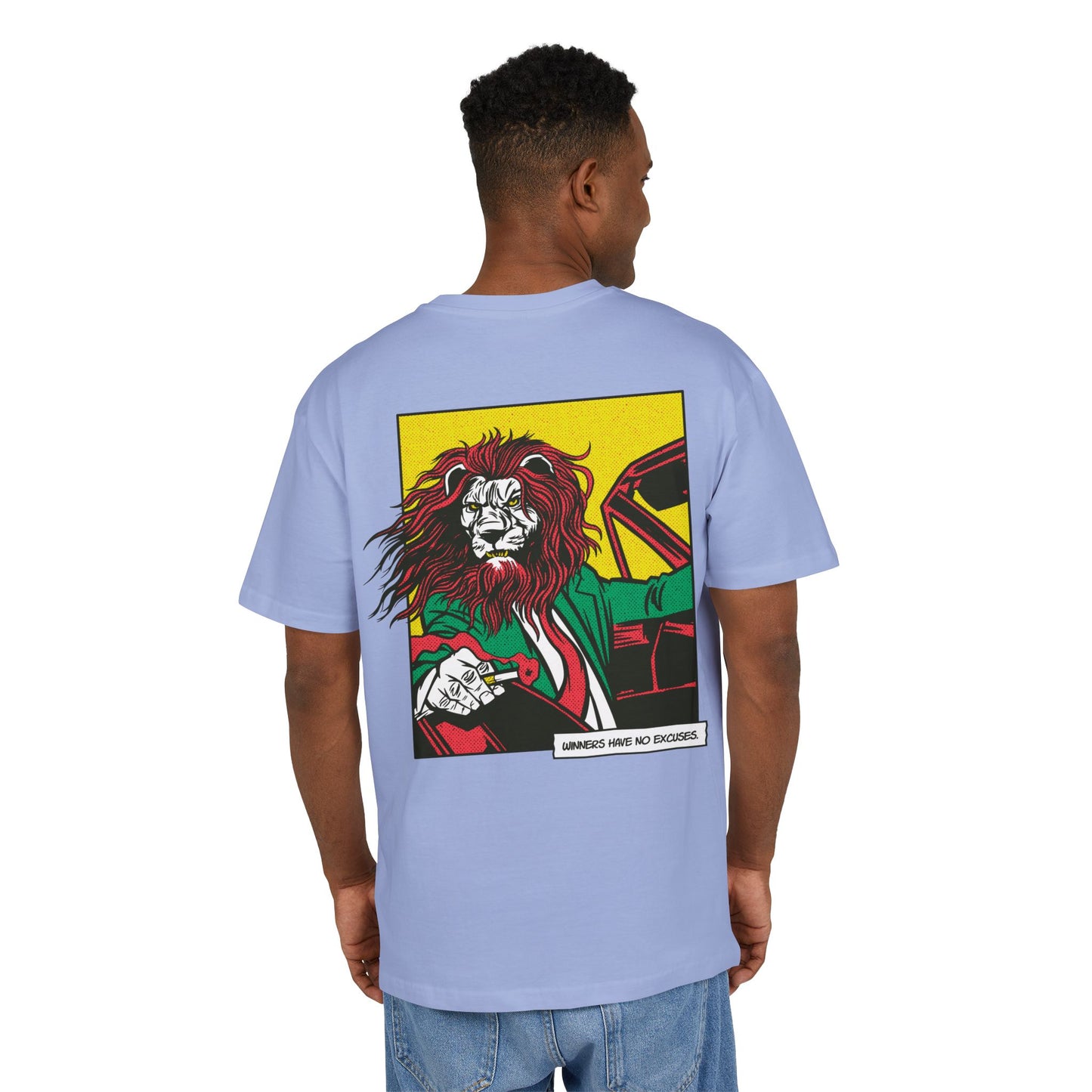 Lion in Car Oversized T-Shirt