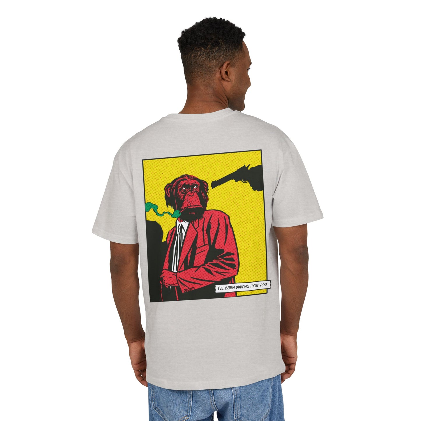 Monkey Smoking Oversized T-Shirt