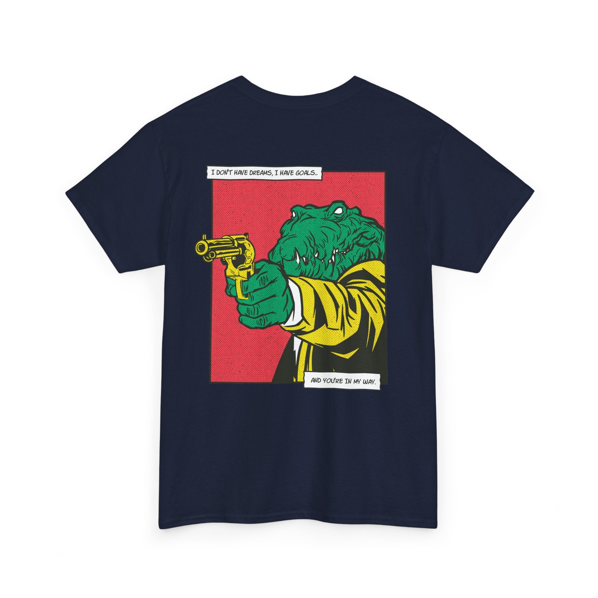 Alligator with Gun - T-Shirt Back Print