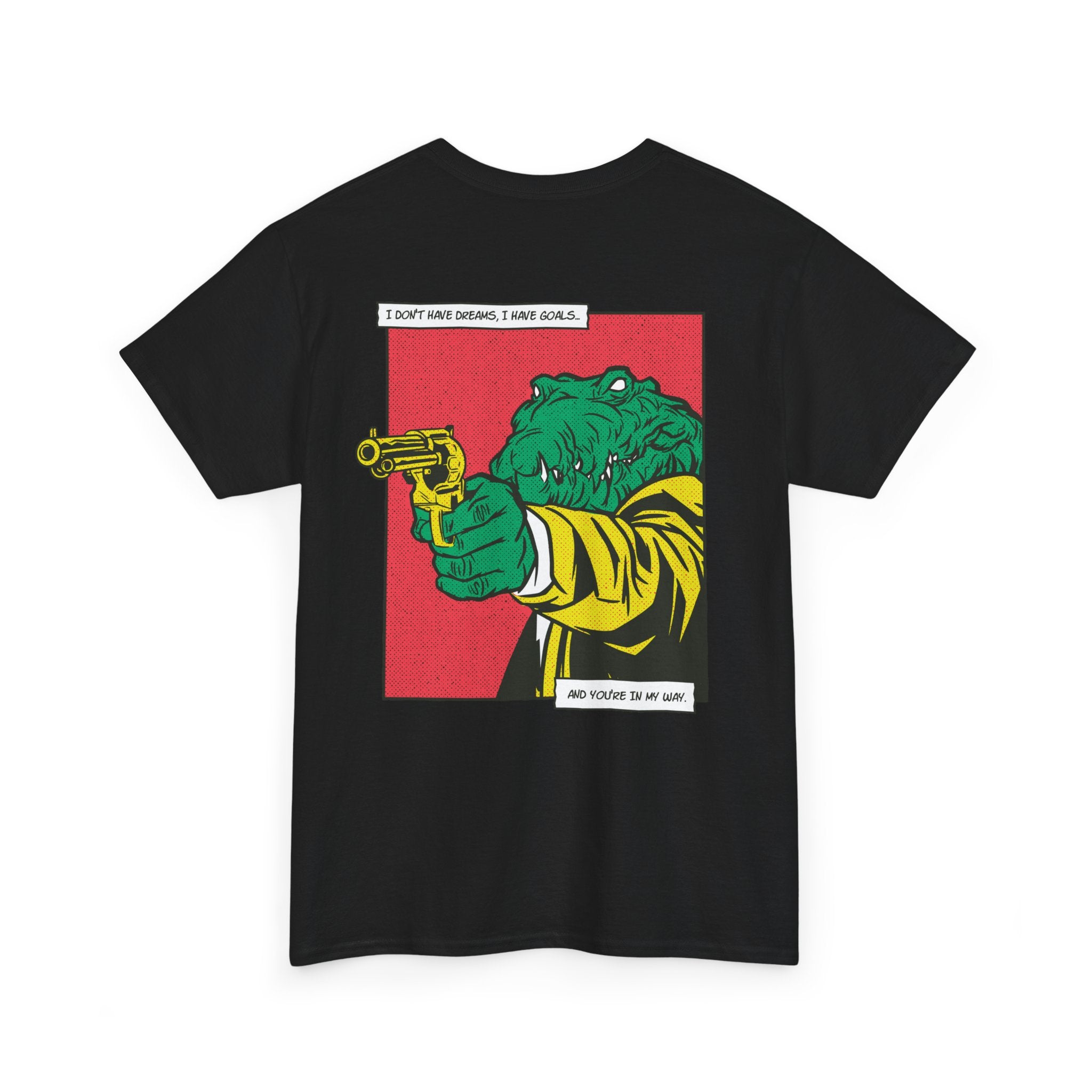 Alligator with Gun - T-Shirt Back Print