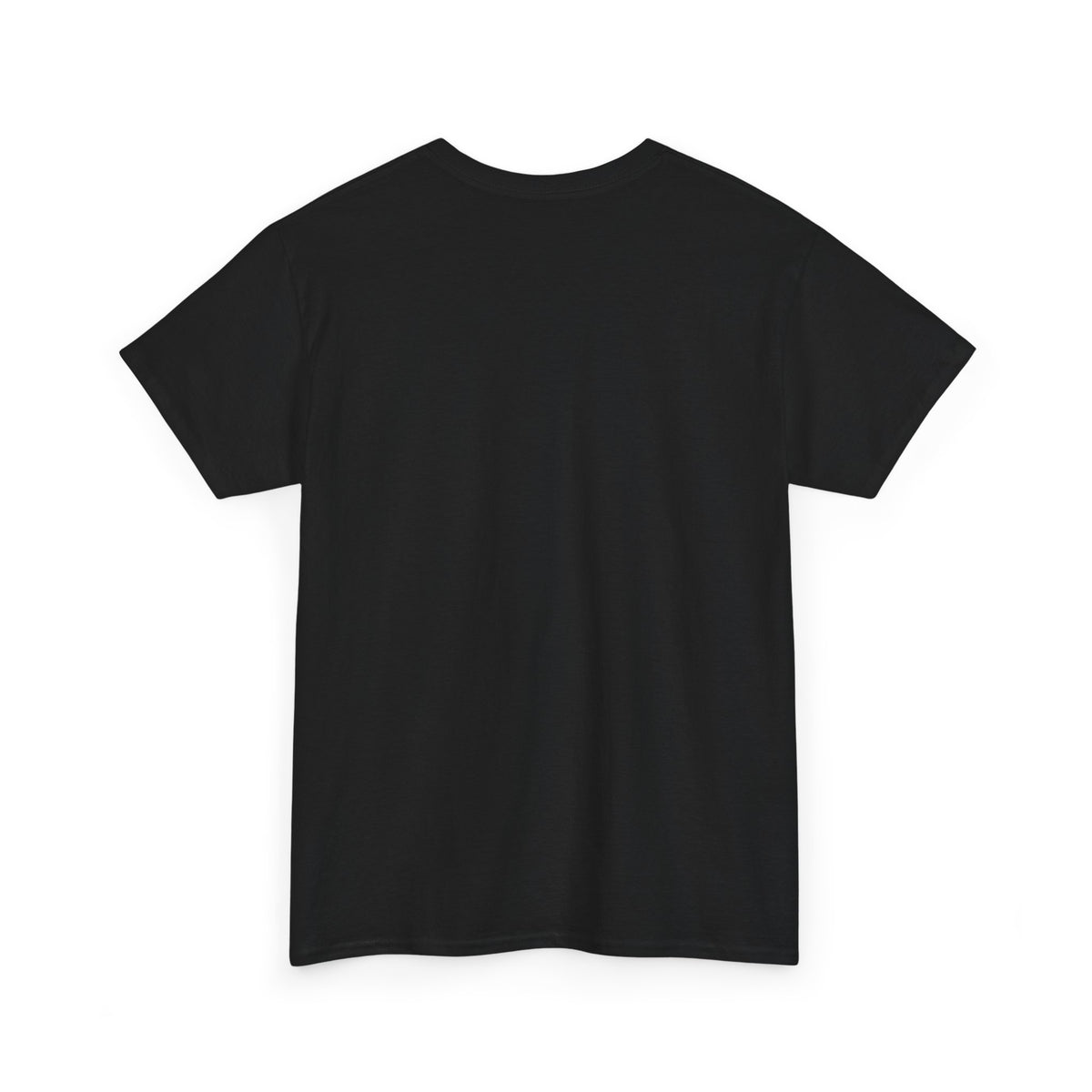Black T-shirt, plain back – KARMA IS LIKE 69: YOU GET, WHAT YOU GIVE design is printed on the front