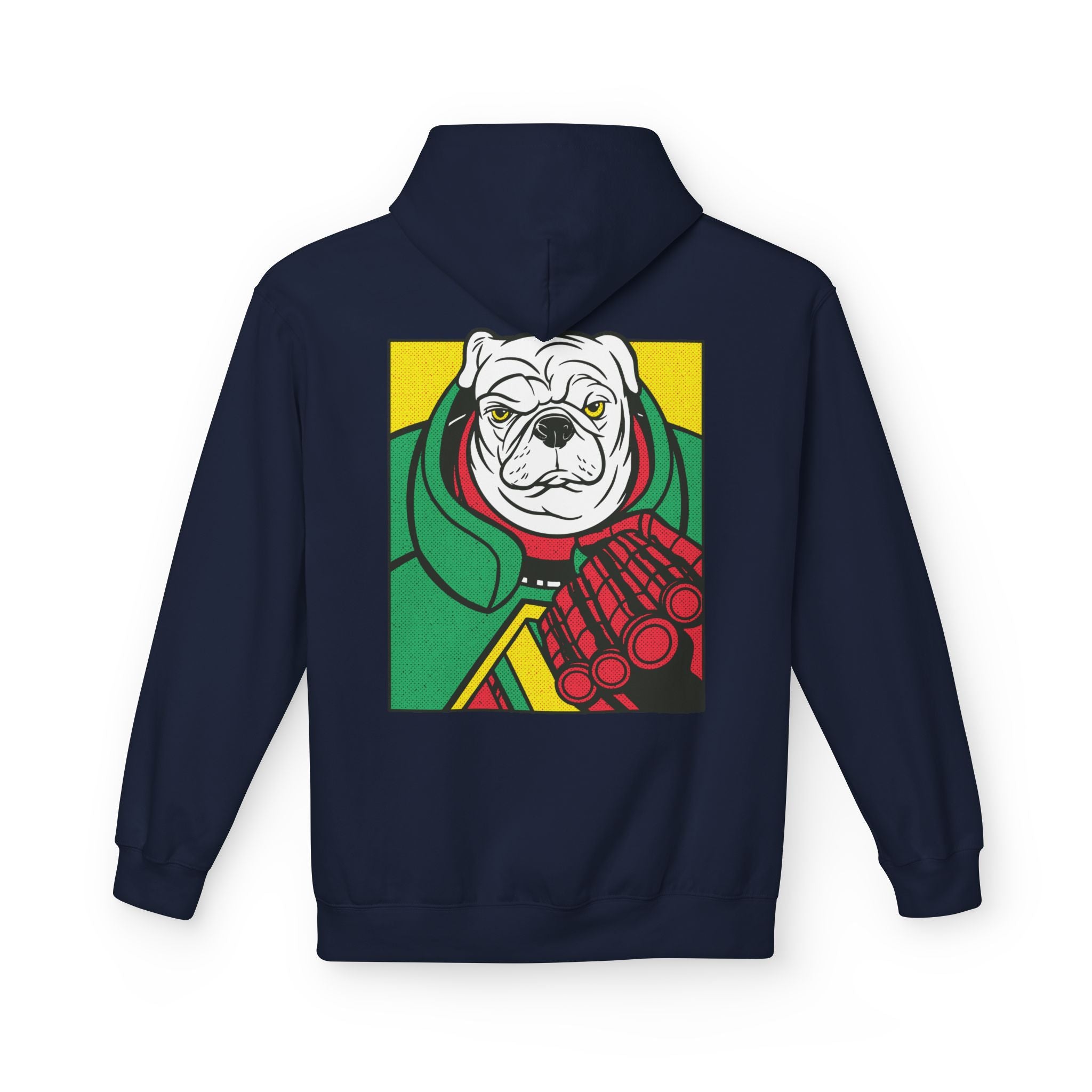 Pug with Fist - Hoodie Back Print