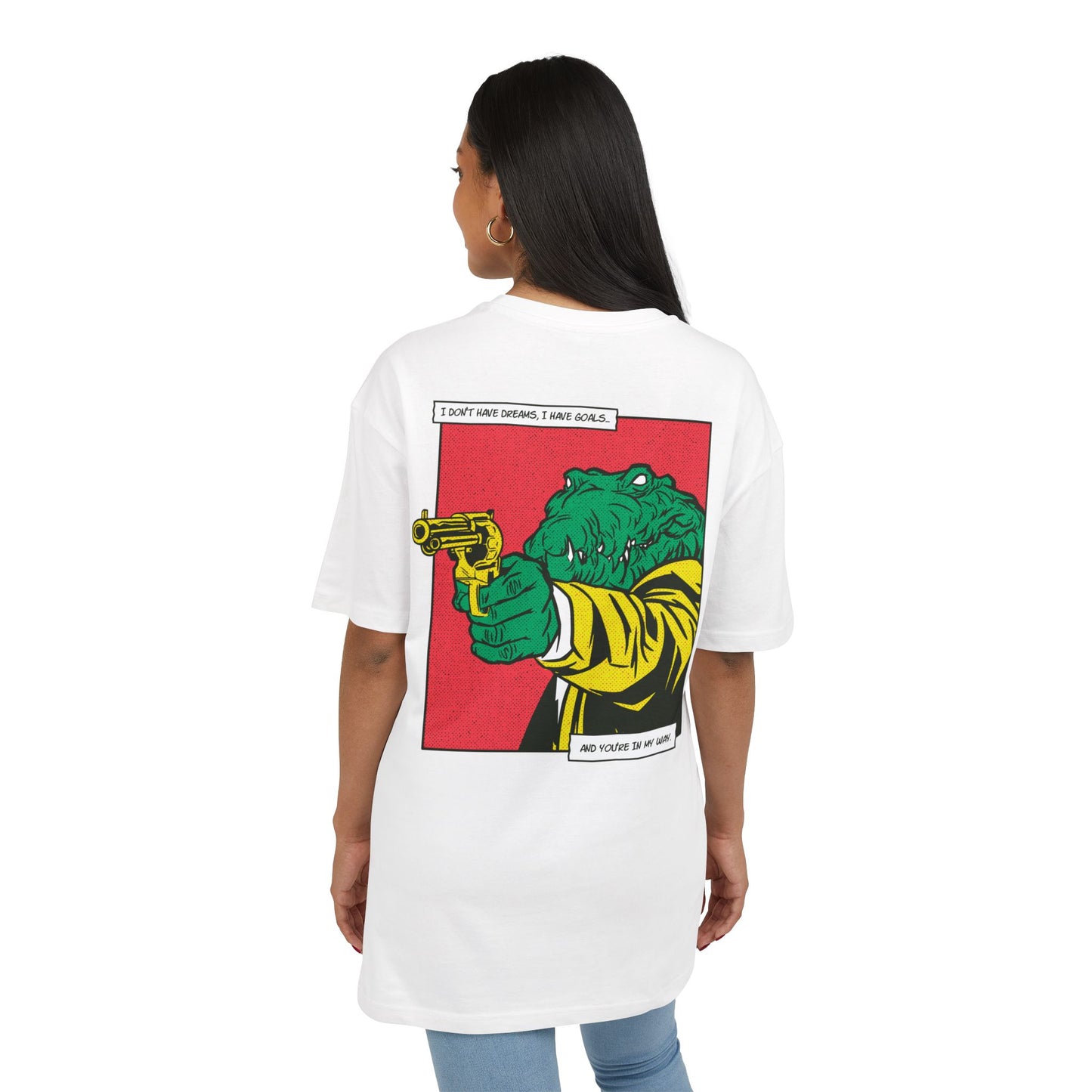 Alligator with Gun Oversized T-Shirt