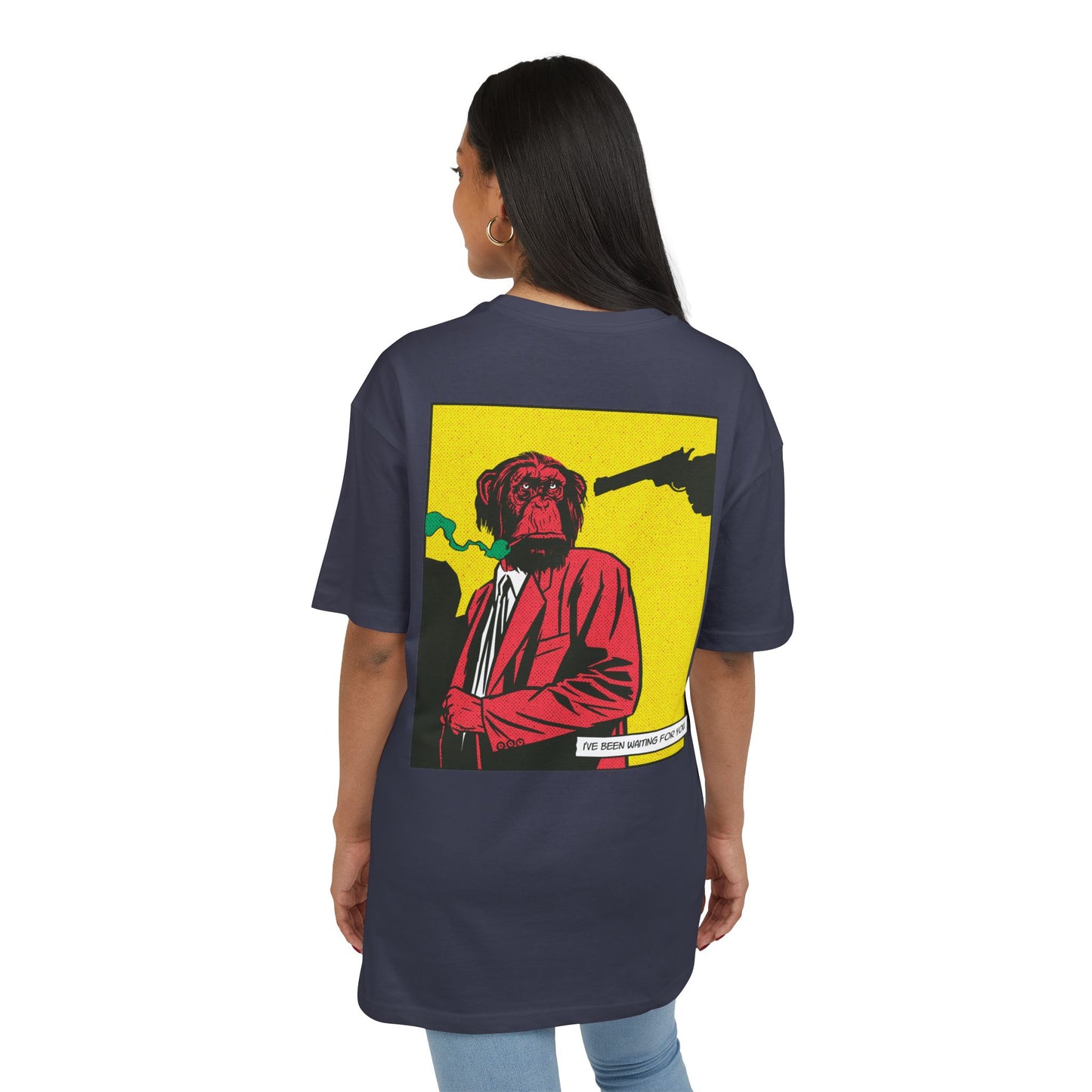 Monkey Smoking Oversized T-Shirt