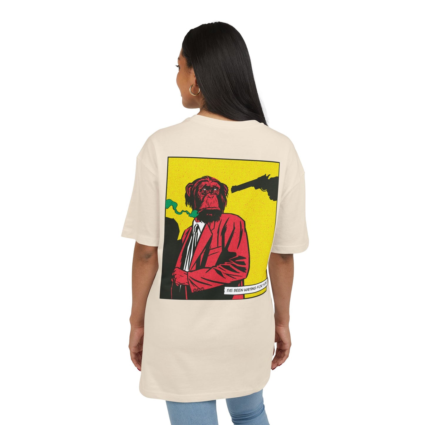 Monkey Smoking Oversized T-Shirt