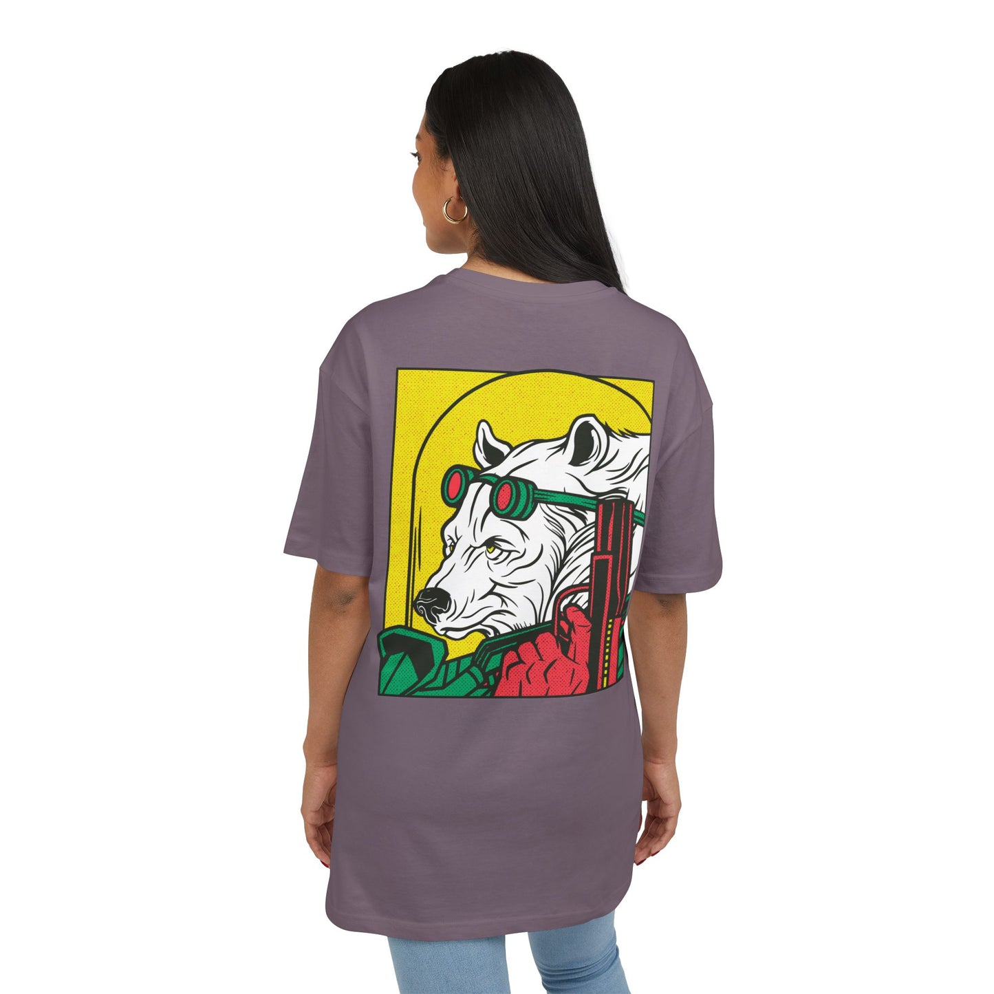 Ice Bear with Gun Oversized T-Shirt
