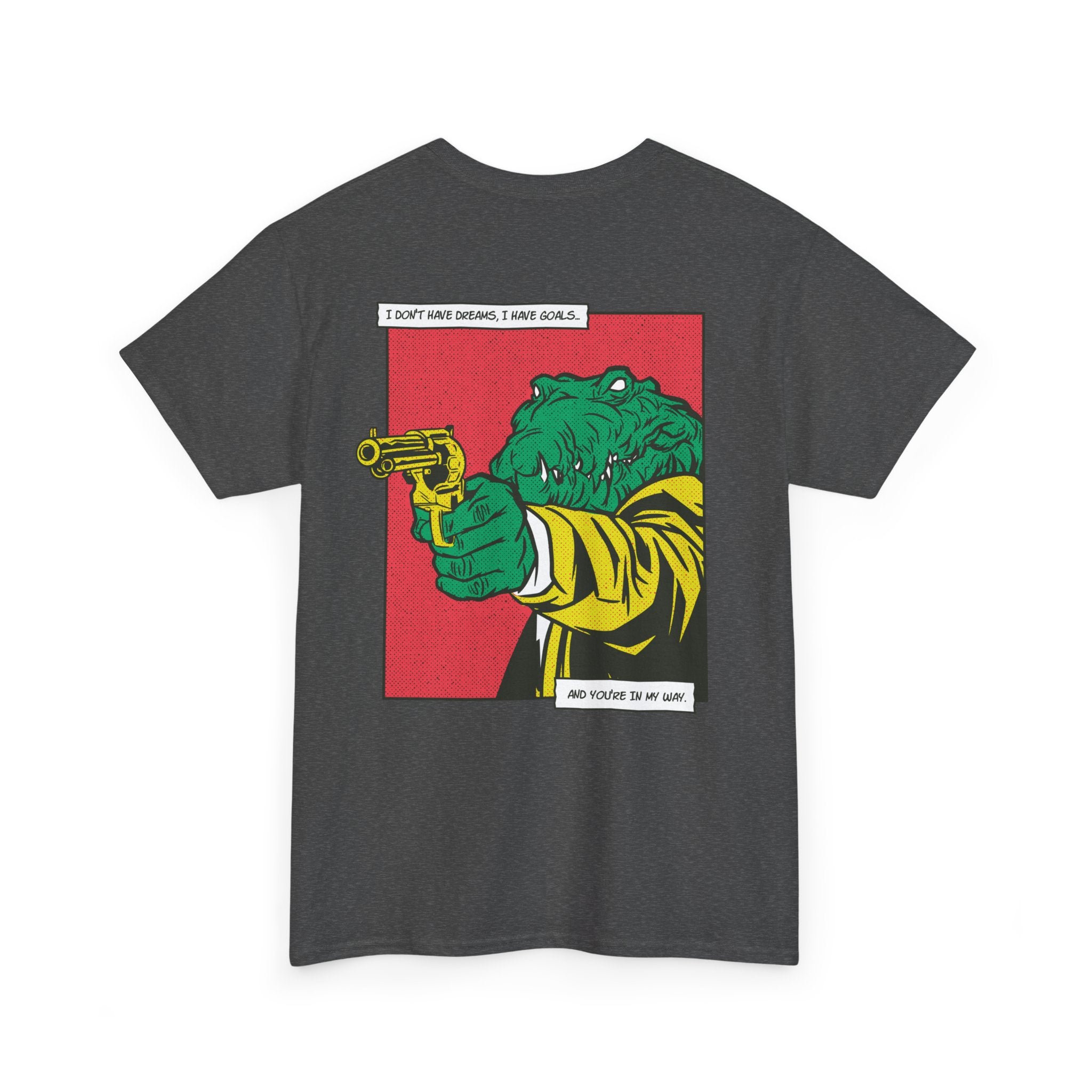 Alligator with Gun - T-Shirt Back Print