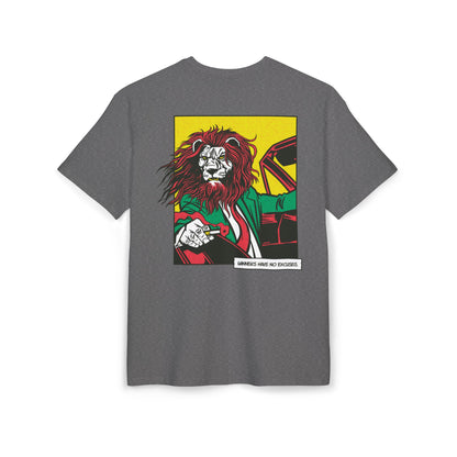 Lion in Car Oversized T-Shirt