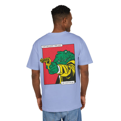 Alligator with Gun Oversized T-Shirt