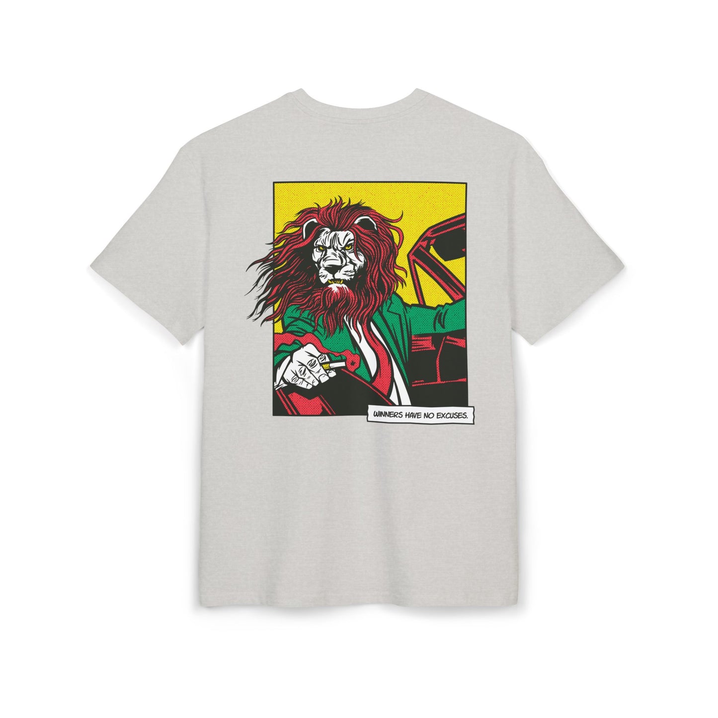 Lion in Car Oversized T-Shirt