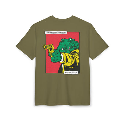 Alligator with Gun Oversized T-Shirt