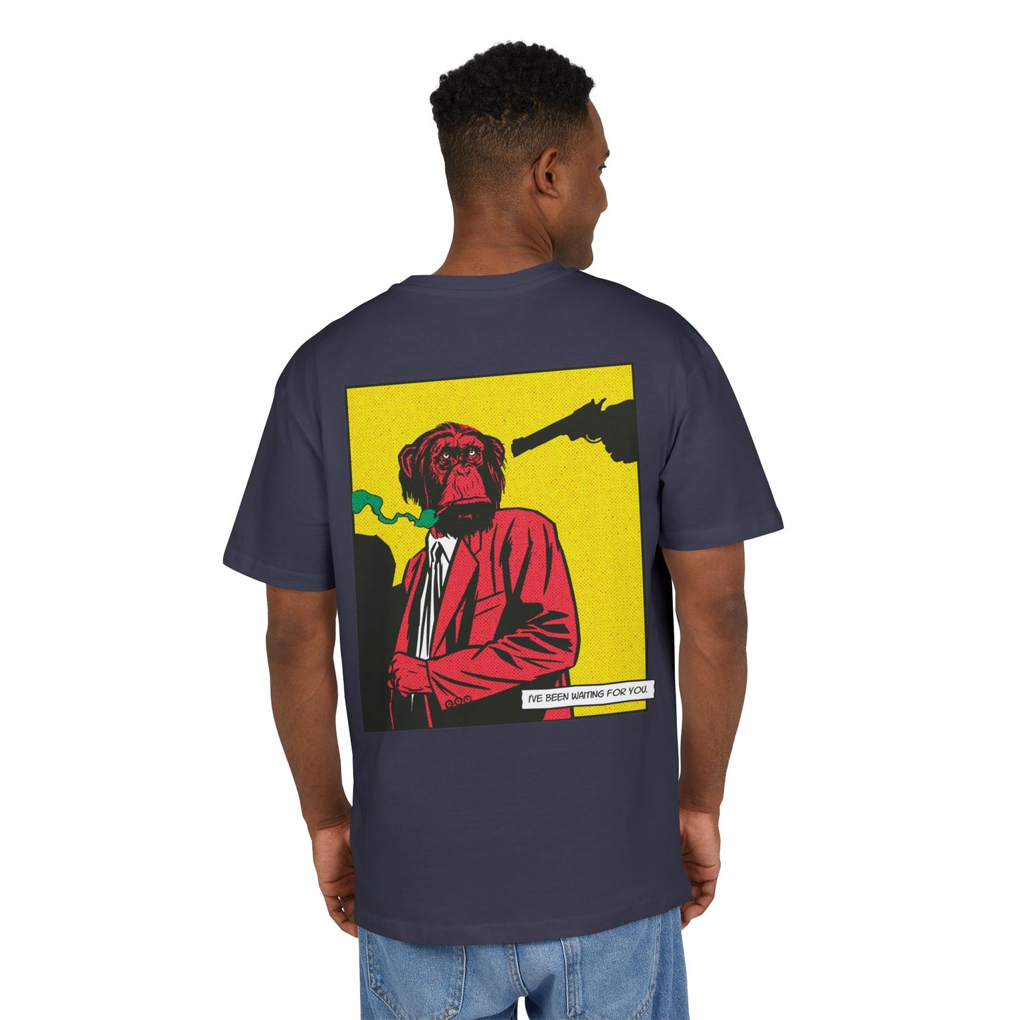 Monkey Smoking Oversized T-Shirt