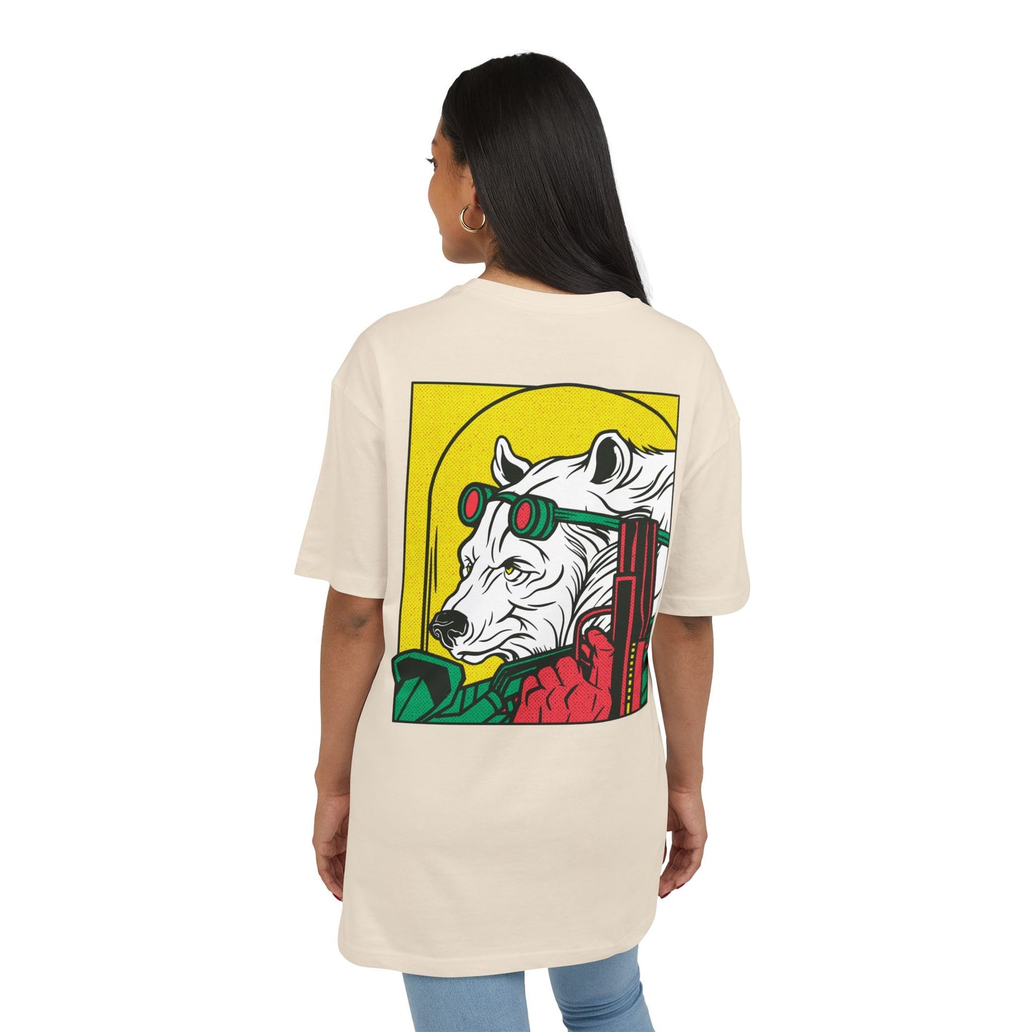 Ice Bear with Gun Oversized T-Shirt