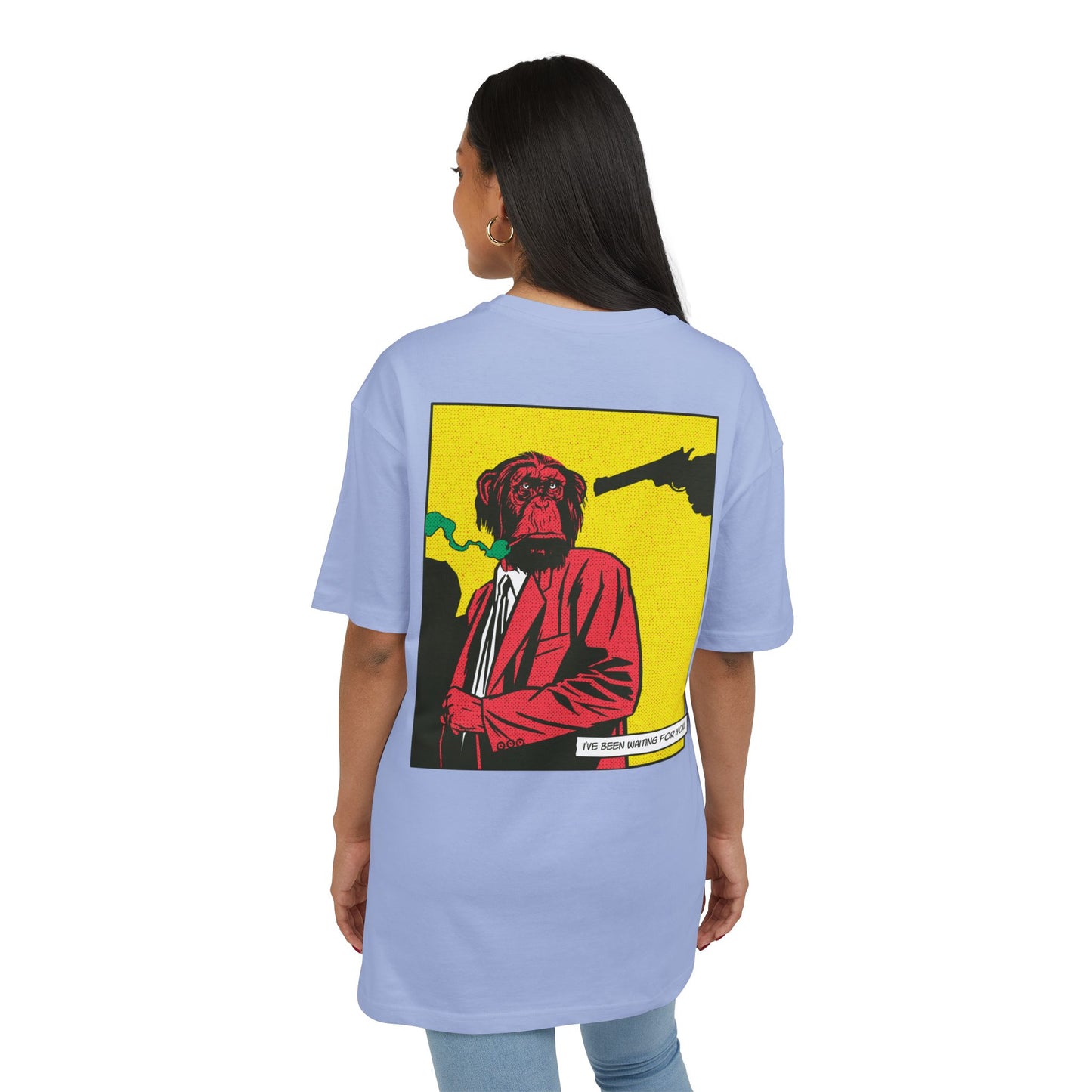 Monkey Smoking Oversized T-Shirt