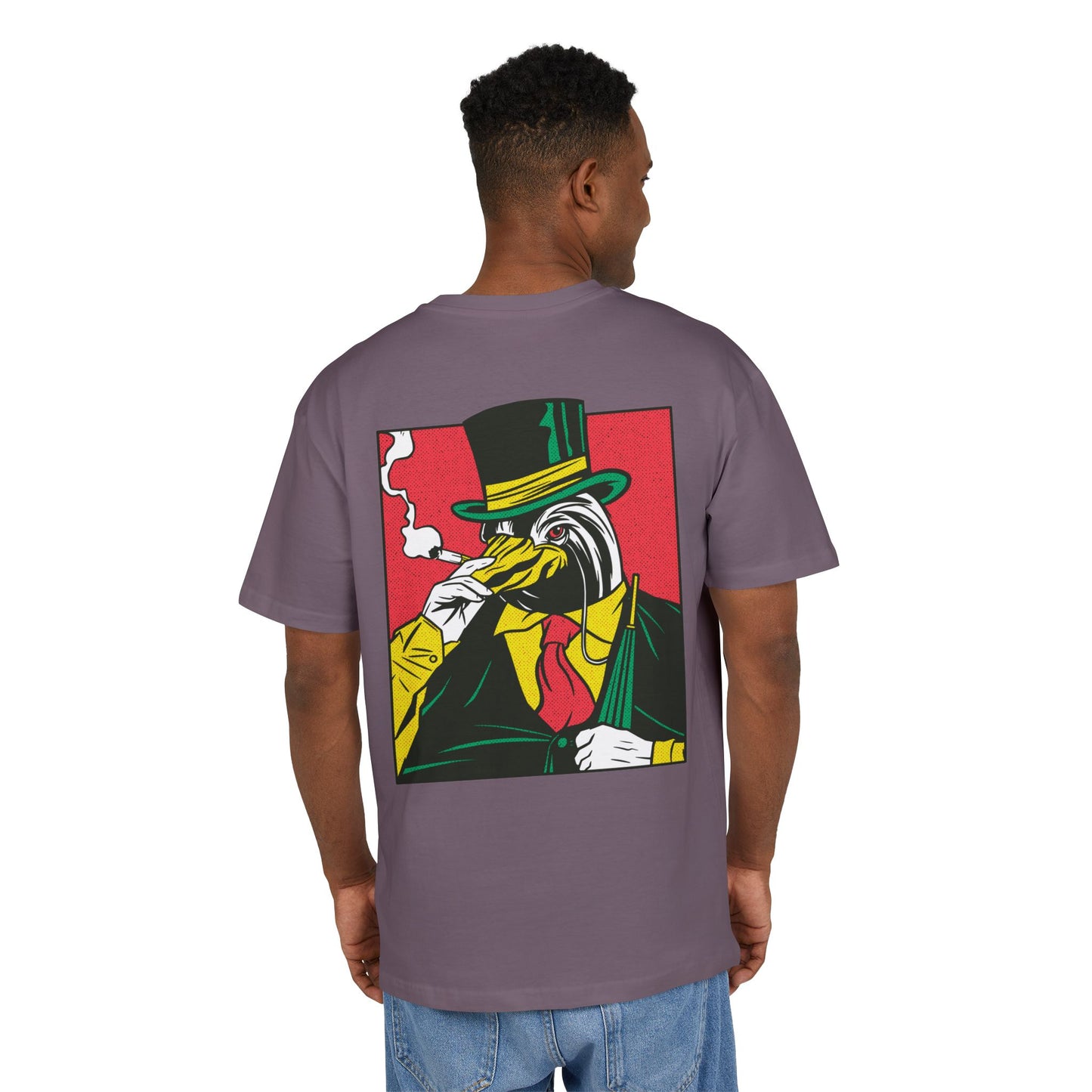 Penguin Smoking Oversized T-Shirt