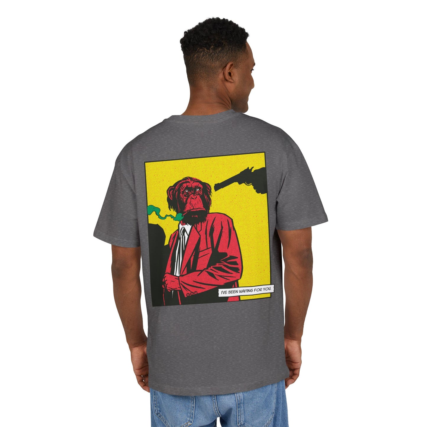 Monkey Smoking Oversized T-Shirt