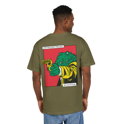 Alligator with Gun Oversized T-Shirt