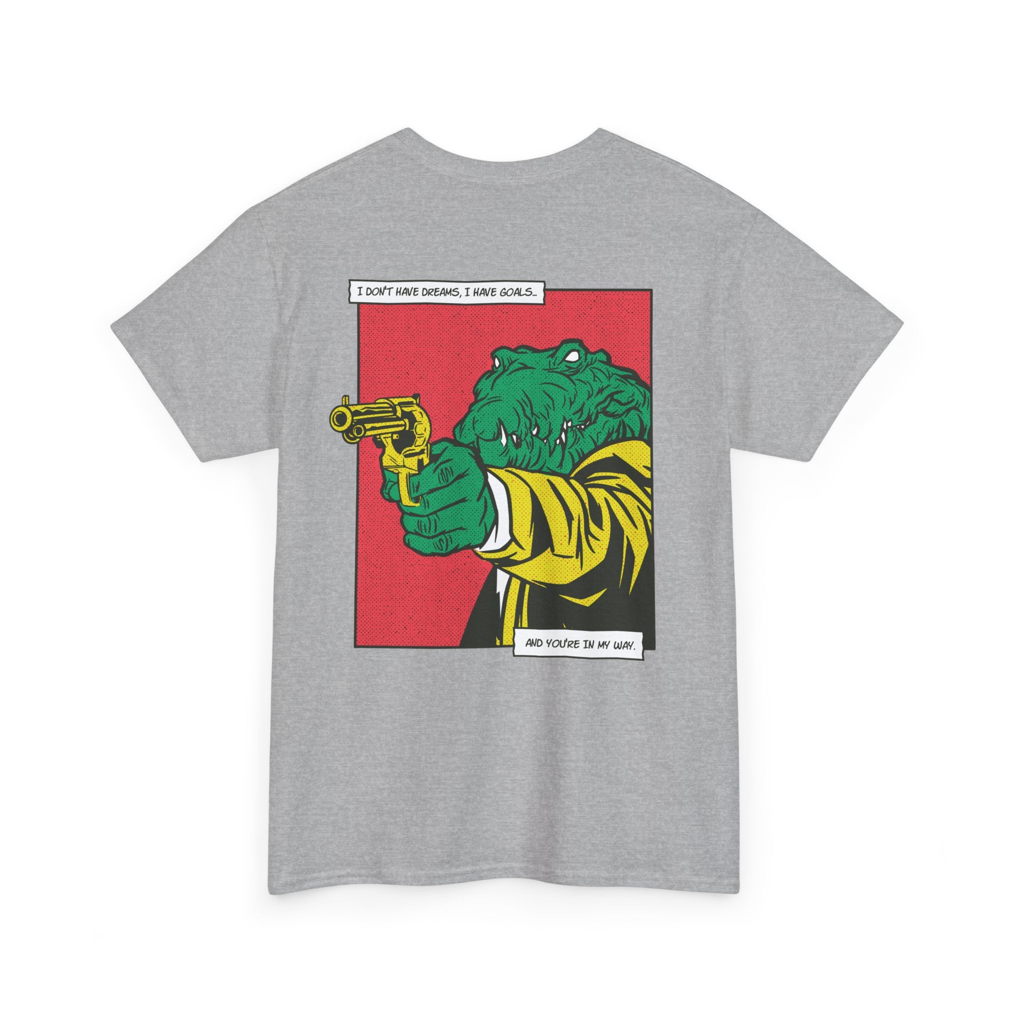 Alligator with Gun - T-Shirt Back Print