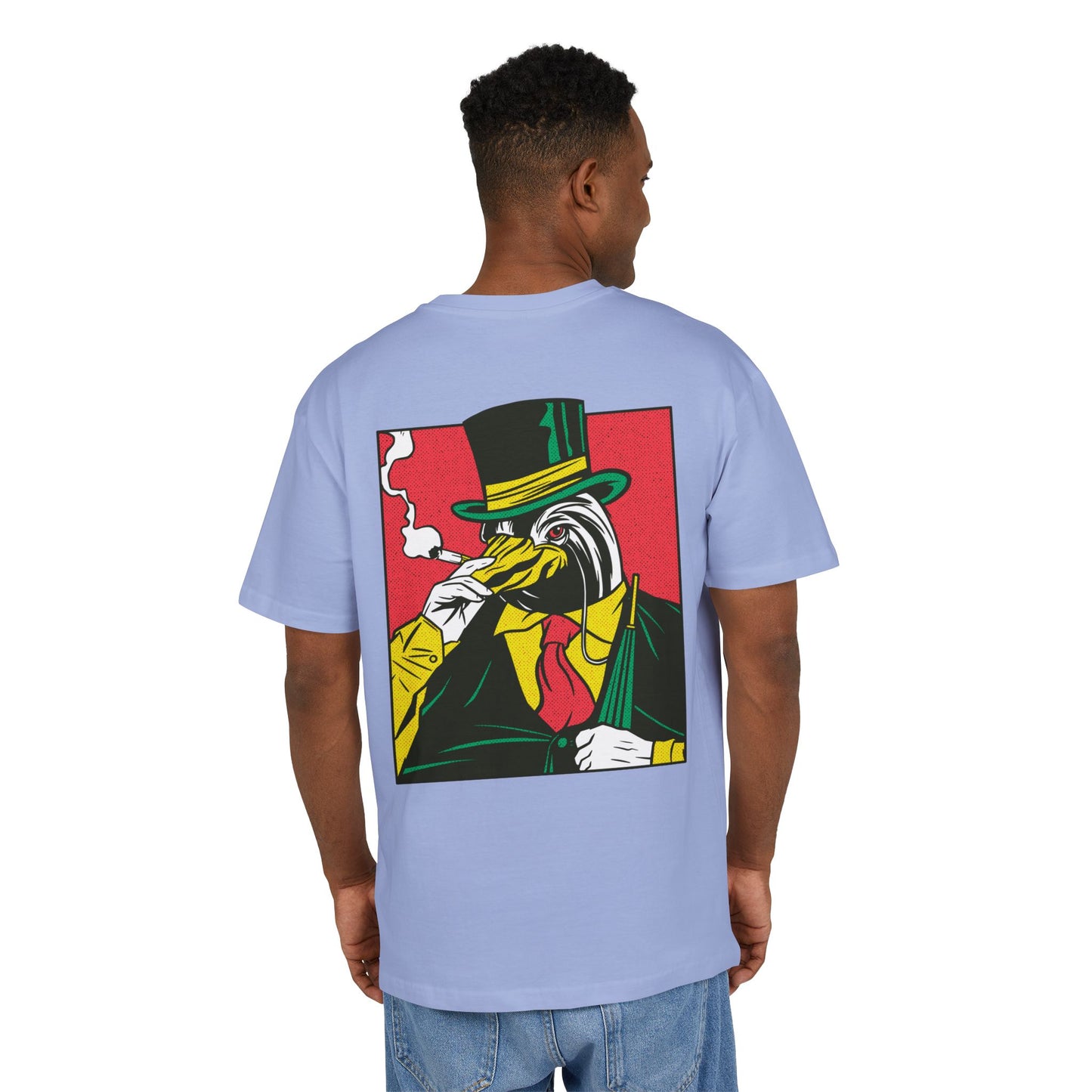 Penguin Smoking Oversized T-Shirt